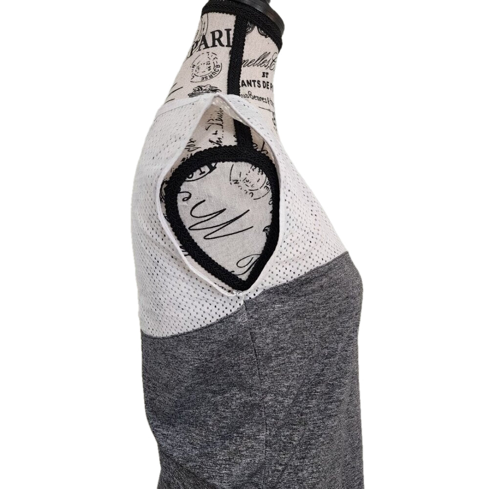 Lorna Jane Grey & White Singlet Tank Size M