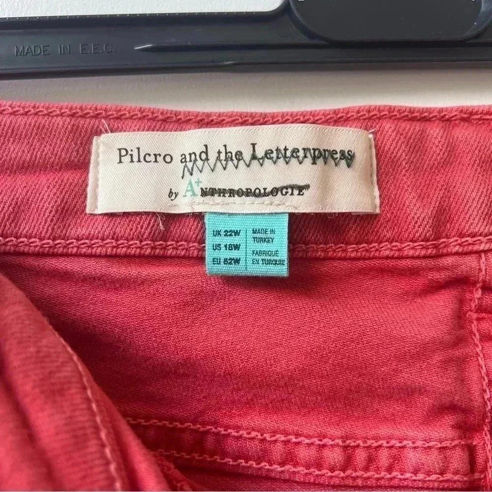 NWOT Anthropologie Pilcro and The Letterpress High Rise Slim Jeans - Size 18W