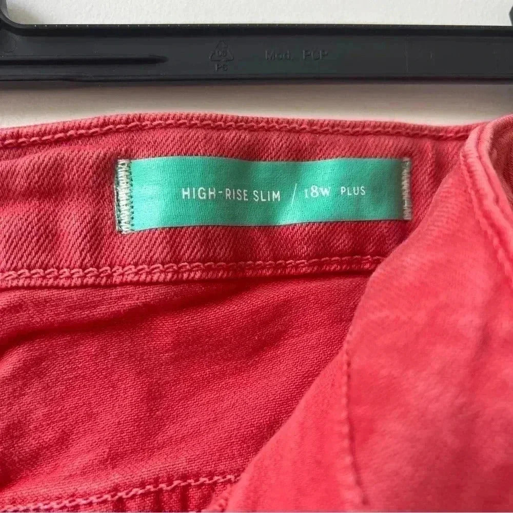 NWOT Anthropologie Pilcro and The Letterpress High Rise Slim Jeans - Size 18W