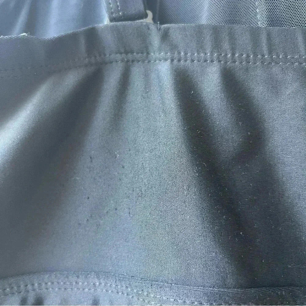 Torrid Slim Fix Wireless Lattice Front One Piece Swimsuit - Black - Size 3X