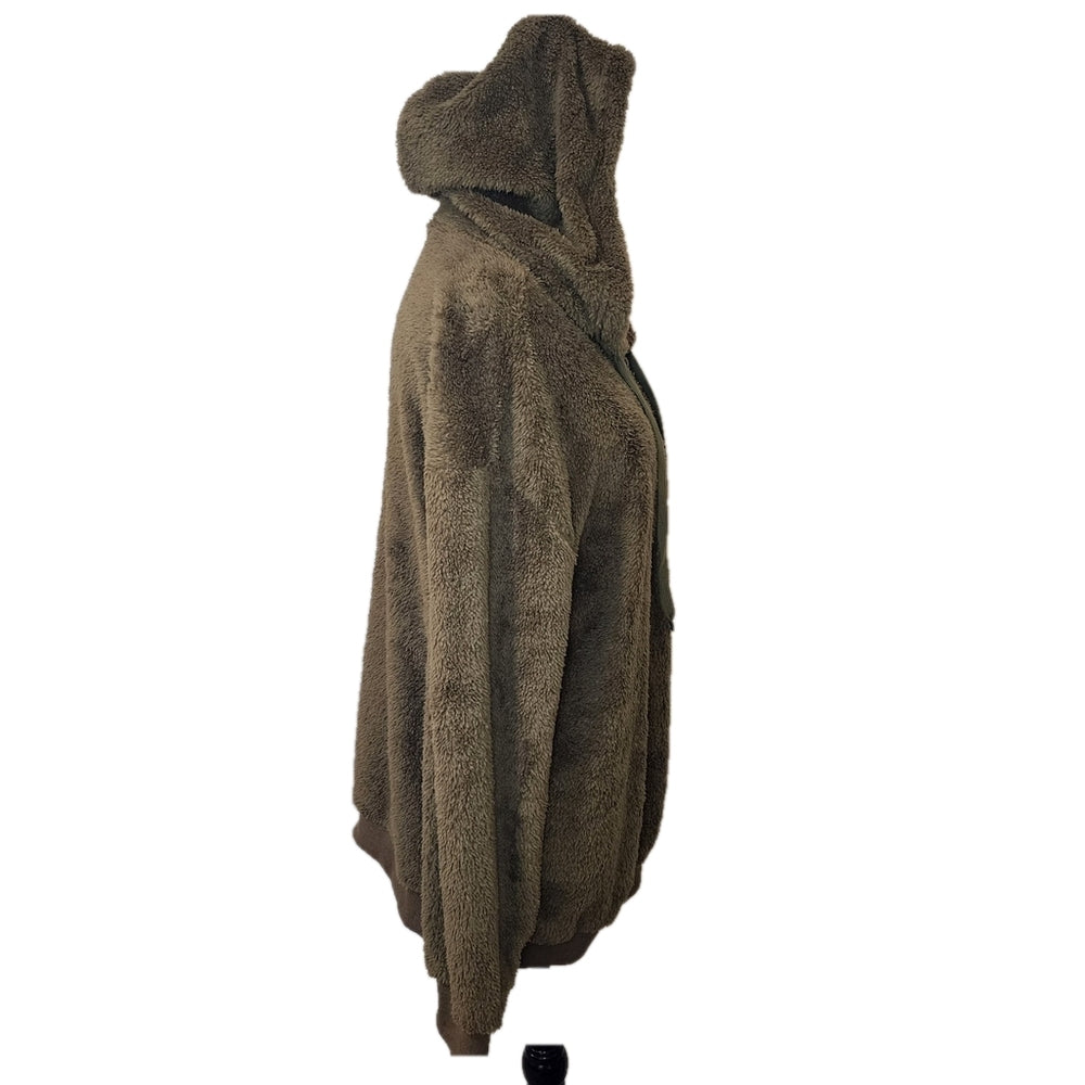 Teddy Hoodie Dark Green Size M