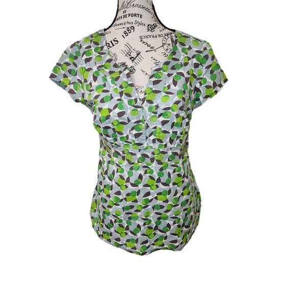 Boden Yellow & Green Circle Print Top Size UK 10 / US 6