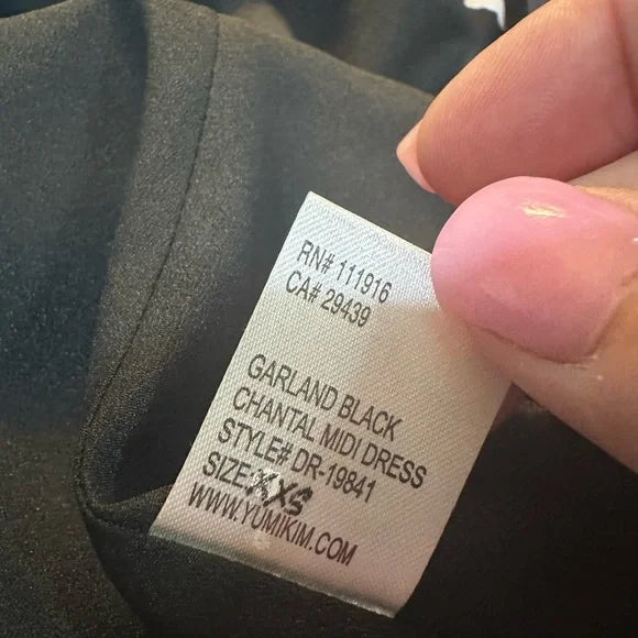 Yumi Kim Anthropologie Chantal Black Floral Maternity Midi Dress NWT