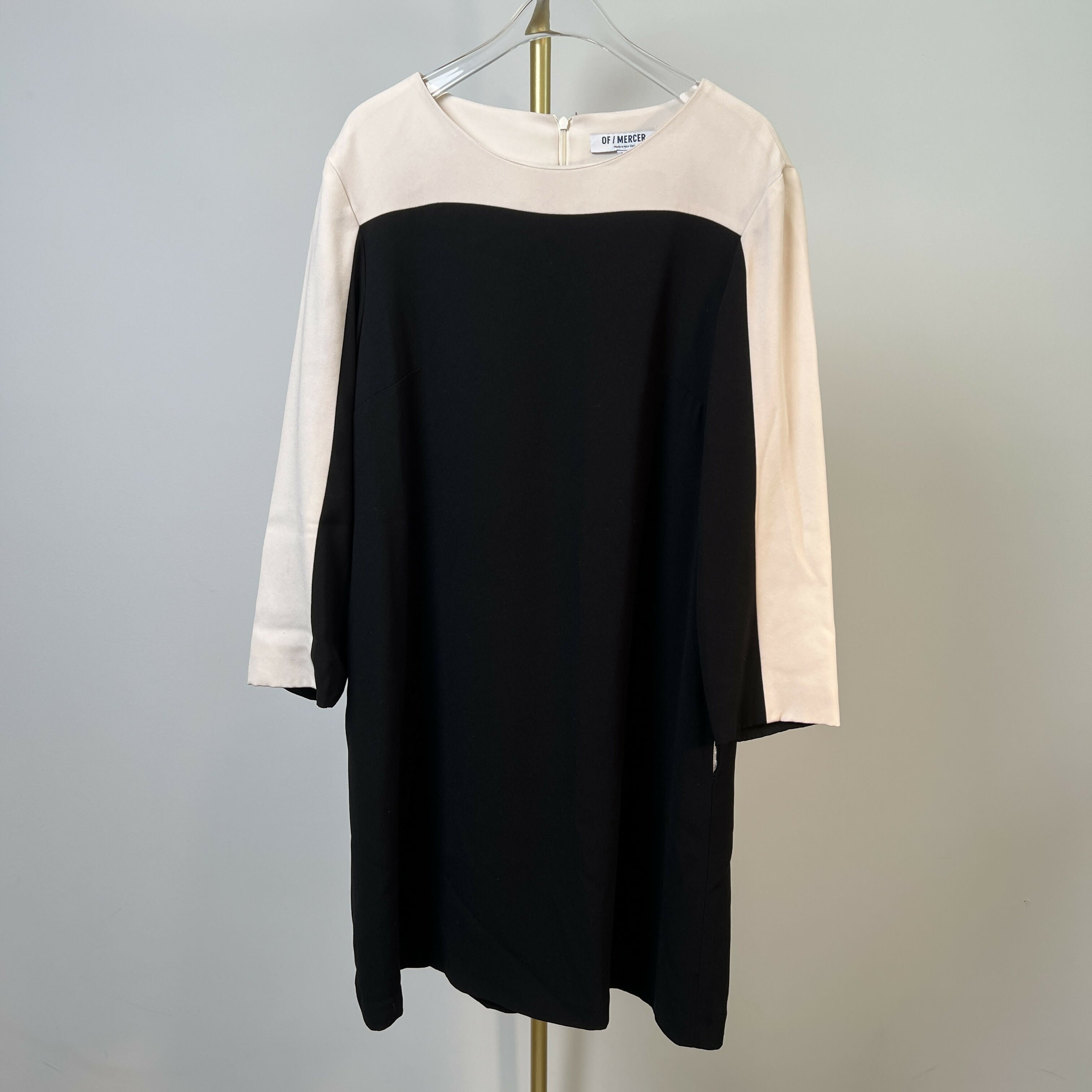 Of Mercer Long Sleeve Crew Neck Contrast Dress - /Black Multi - 10