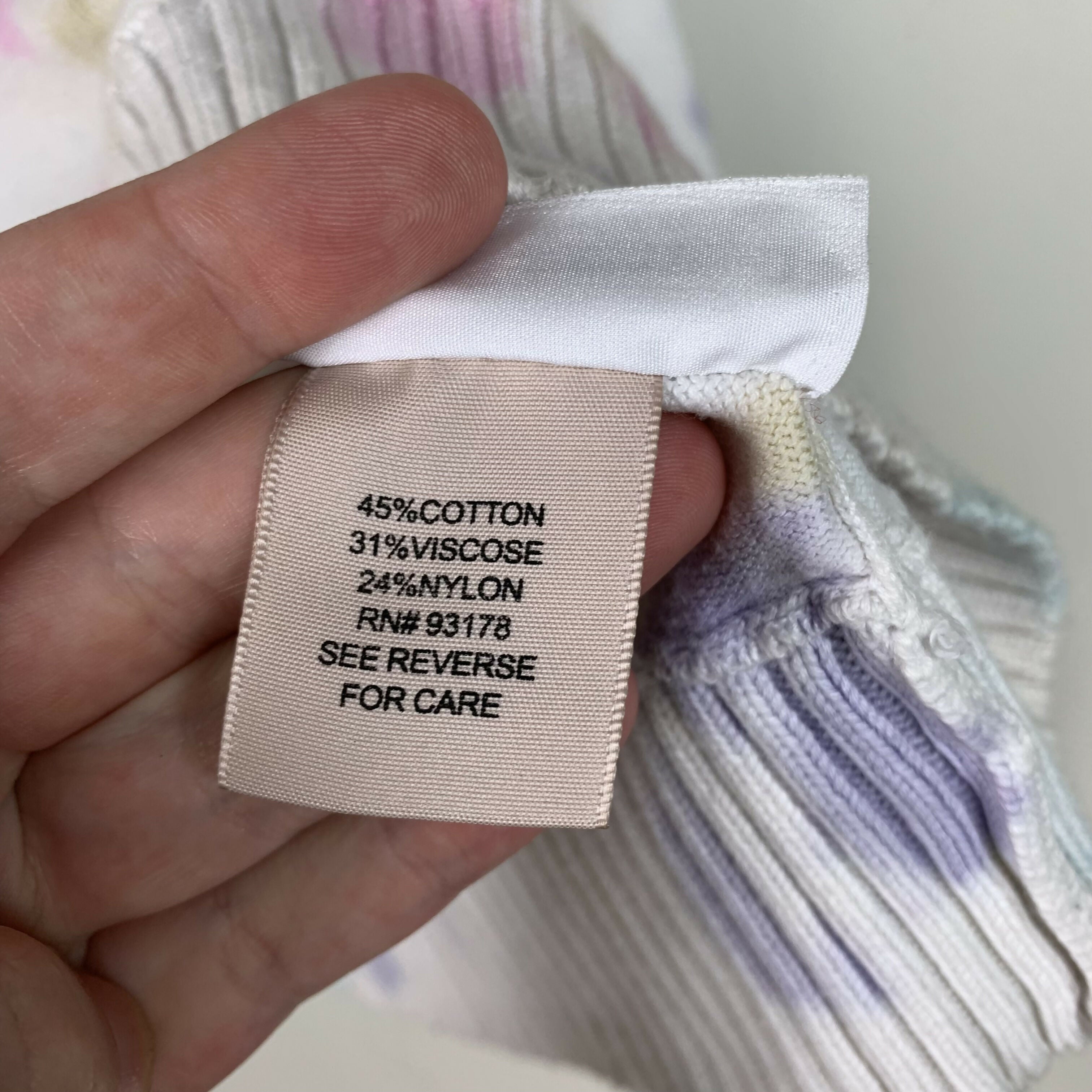 Philosophy Crewneck Sweater - Tie Dye - White Multi Pink - XL