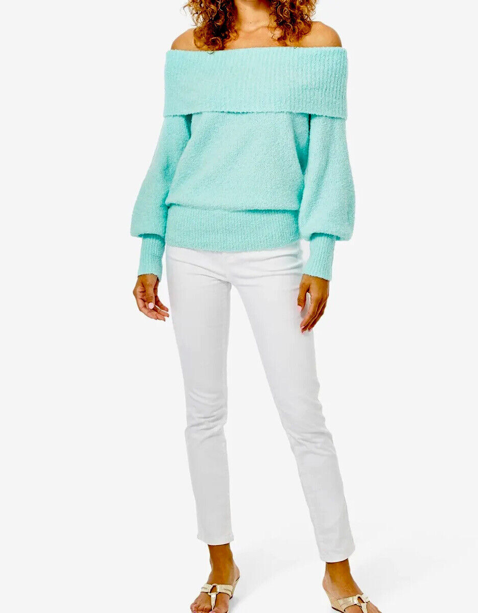 Lilly Pulitzer Barrymore Off-The-Shoulder Sweater - /Blue - L