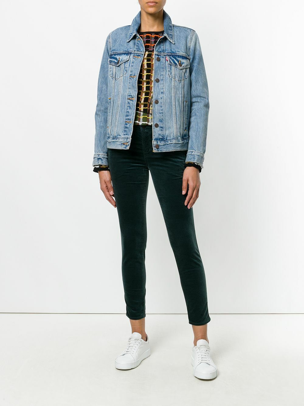 J Brand Zion Mid-Rise Skinny Velvet Jeans - /Green - 27