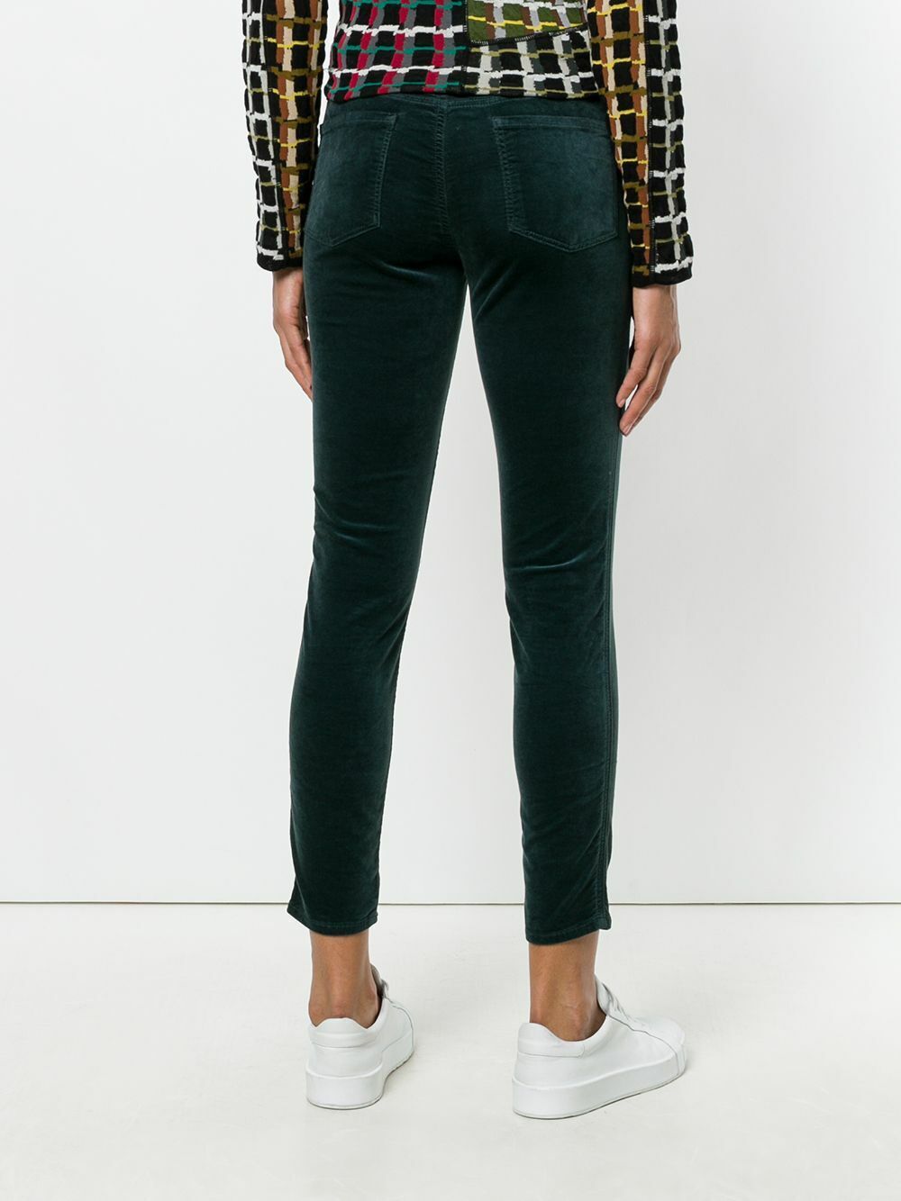 J Brand Zion Mid-Rise Skinny Velvet Jeans - /Green - 27