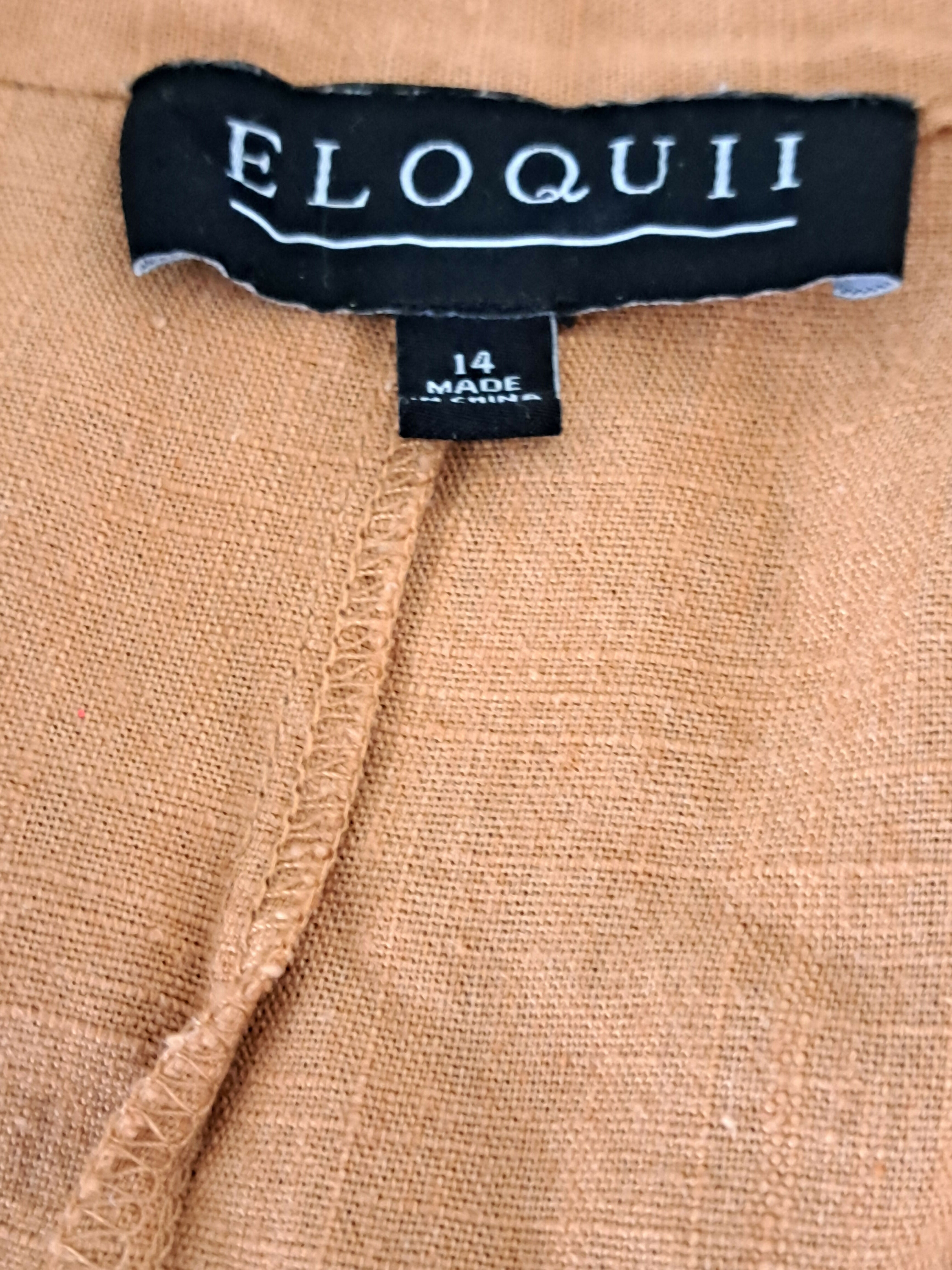 Eloquii Kimono Sleeve Tie Neck Dress - /Orange - 14