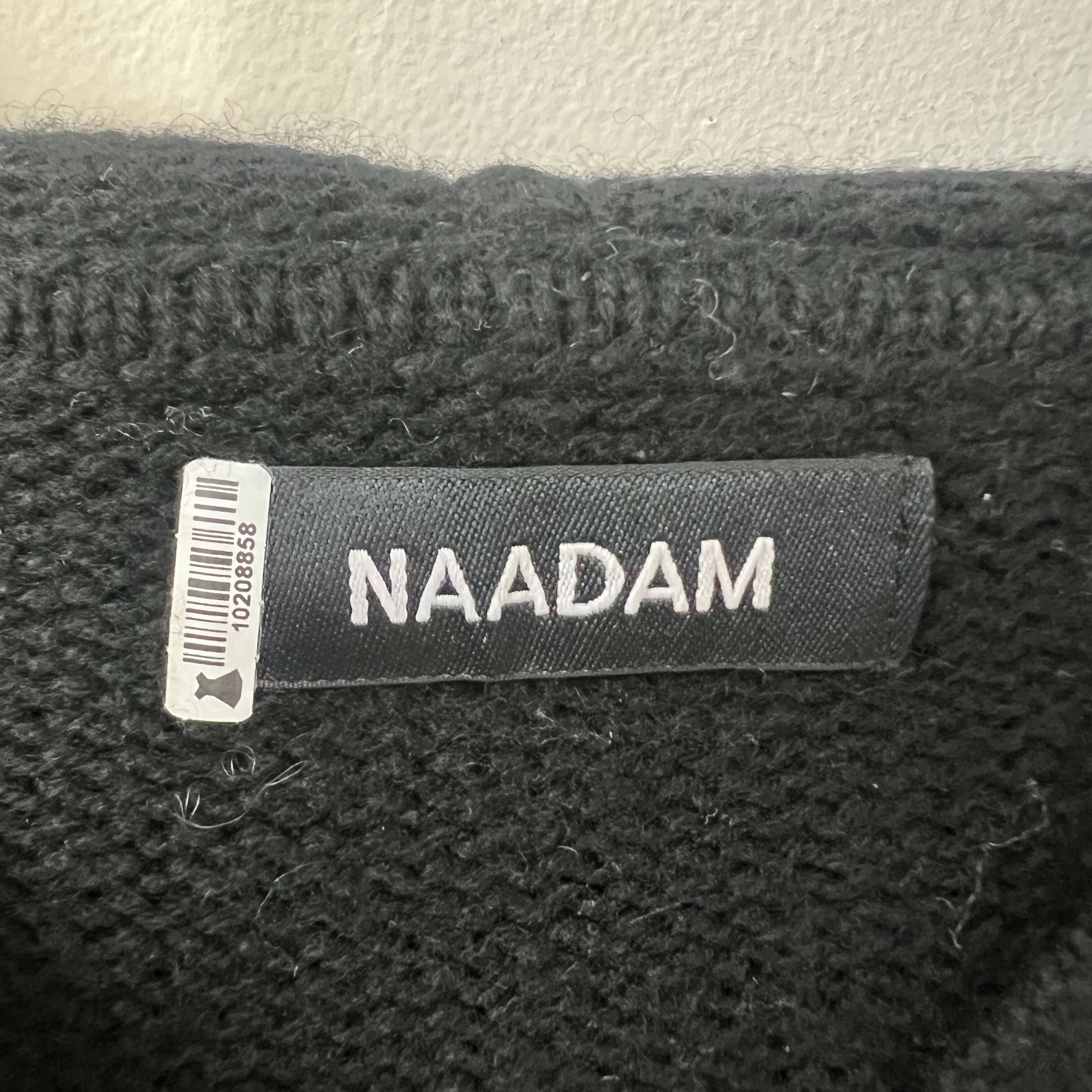 Naadam Merino Wool Cashmere Black Sweater Hooded Sz XS