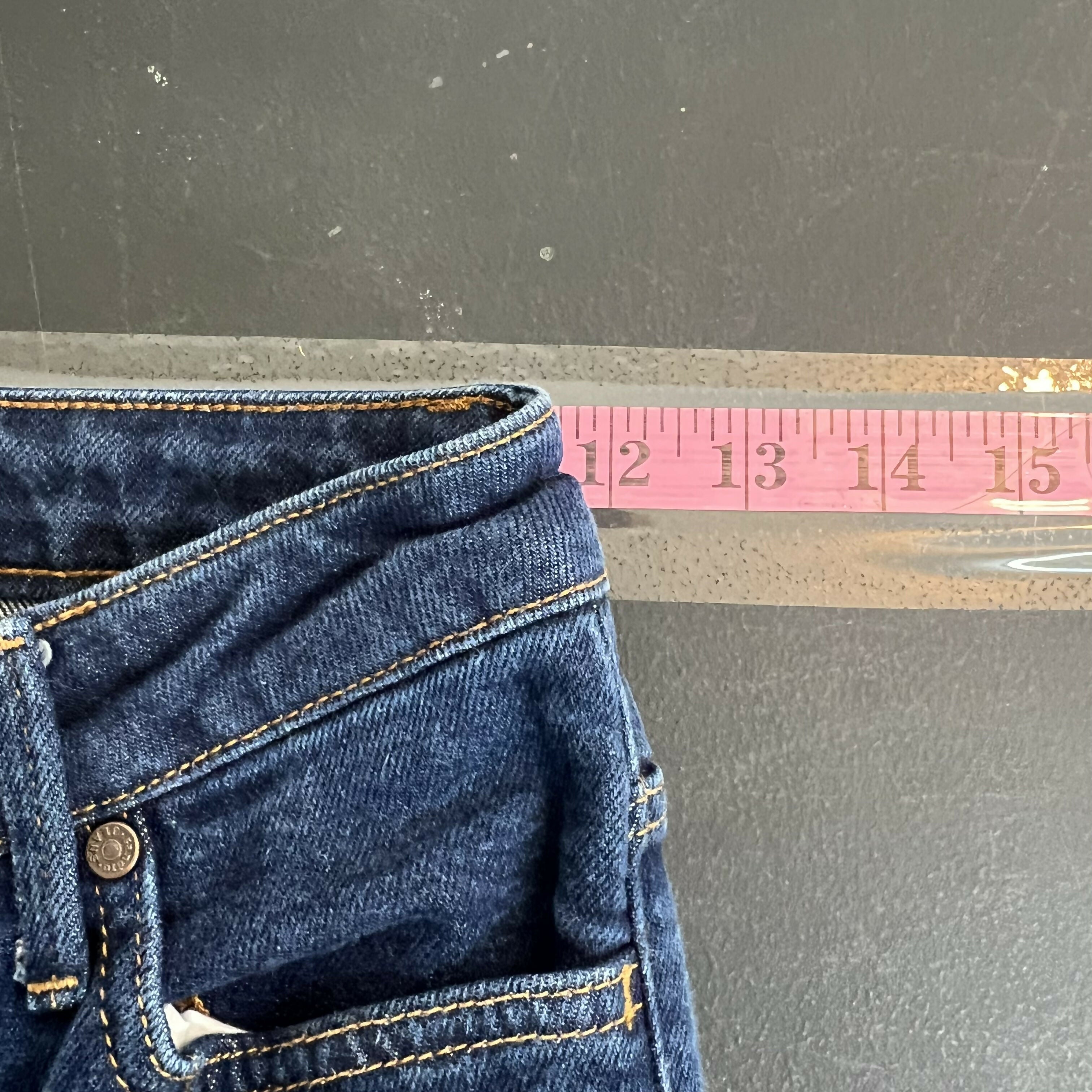 Sandro High Waist Jeans Dark Wash Reverse Seam Cropped Ankle Sz 24