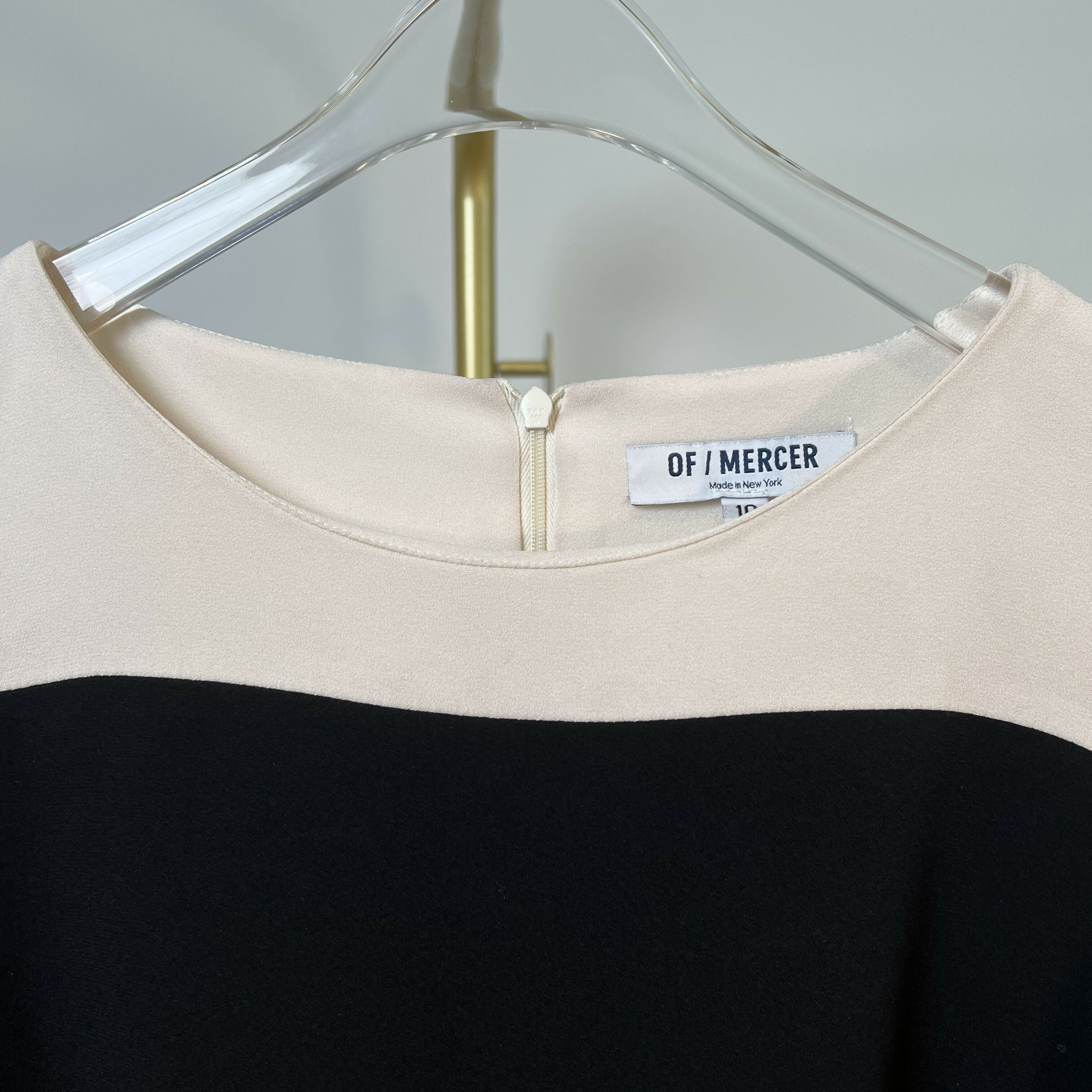 Of Mercer Long Sleeve Crew Neck Contrast Dress - /Black Multi - 10