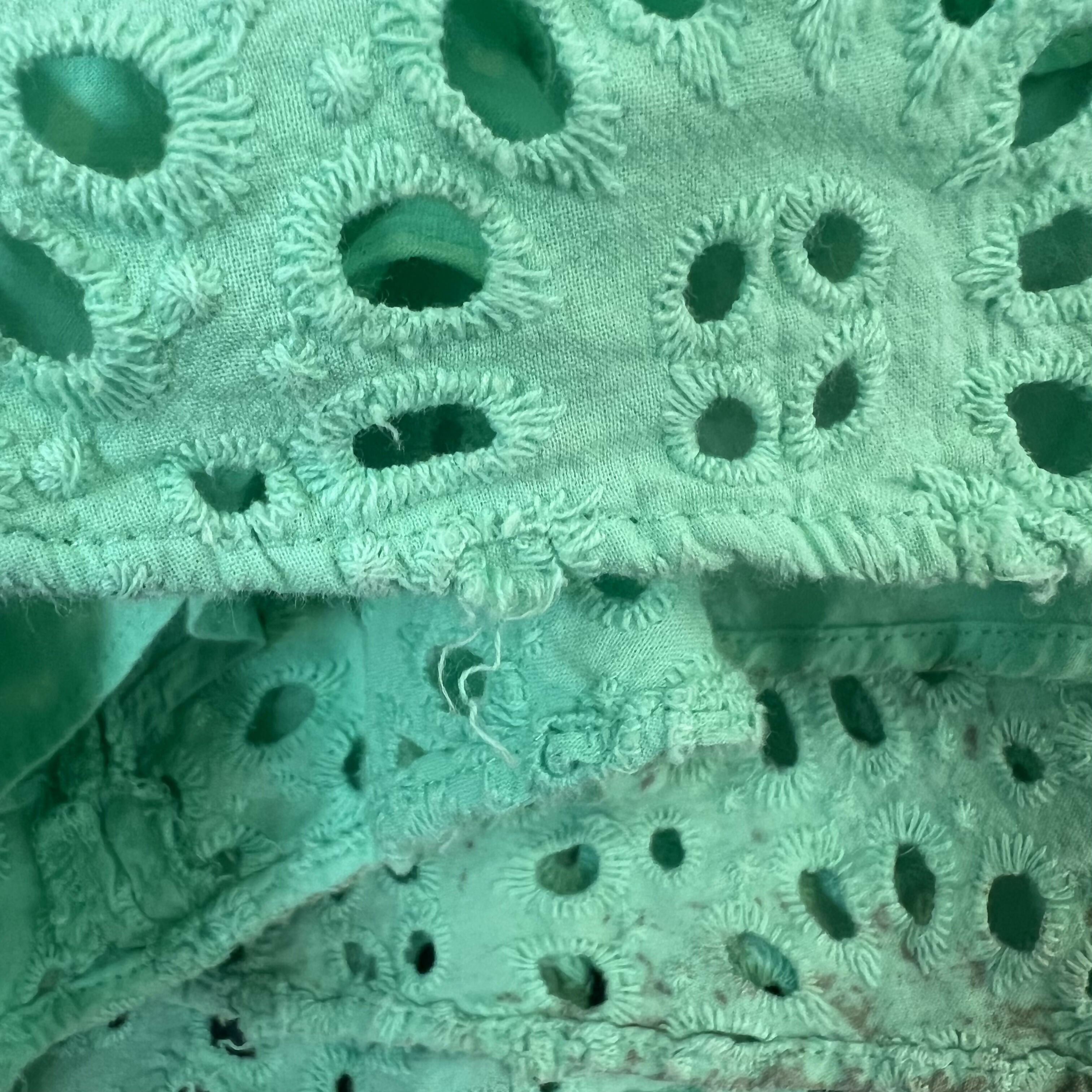 Lilly Pulitzer Chrisella Eyelet Midi Shirt Dress - Floral - Green/Gustavia Green Beach Paradise Eyelet - 10
