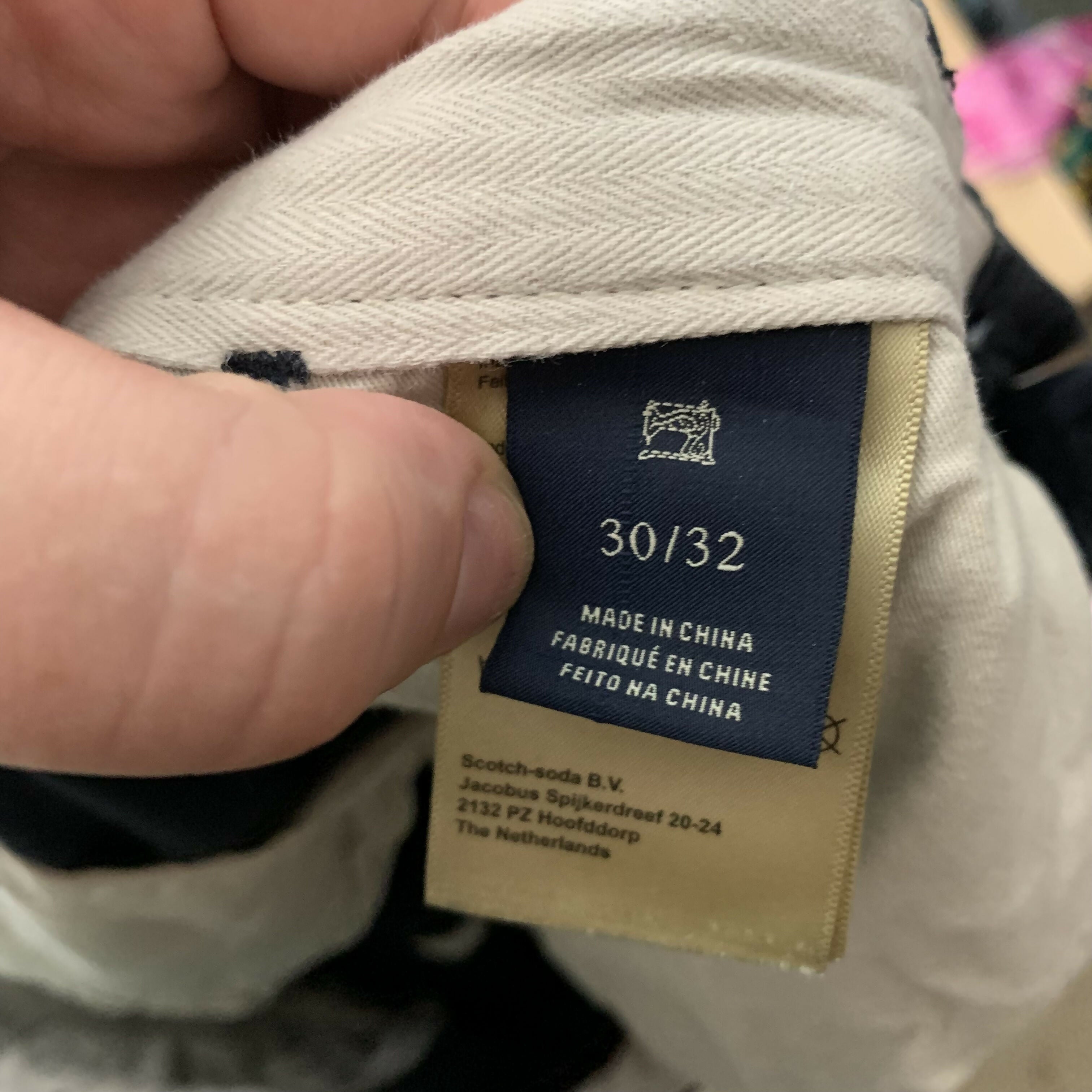 Scotch & Soda Mid-Rise Chino Pants - Navy - 30