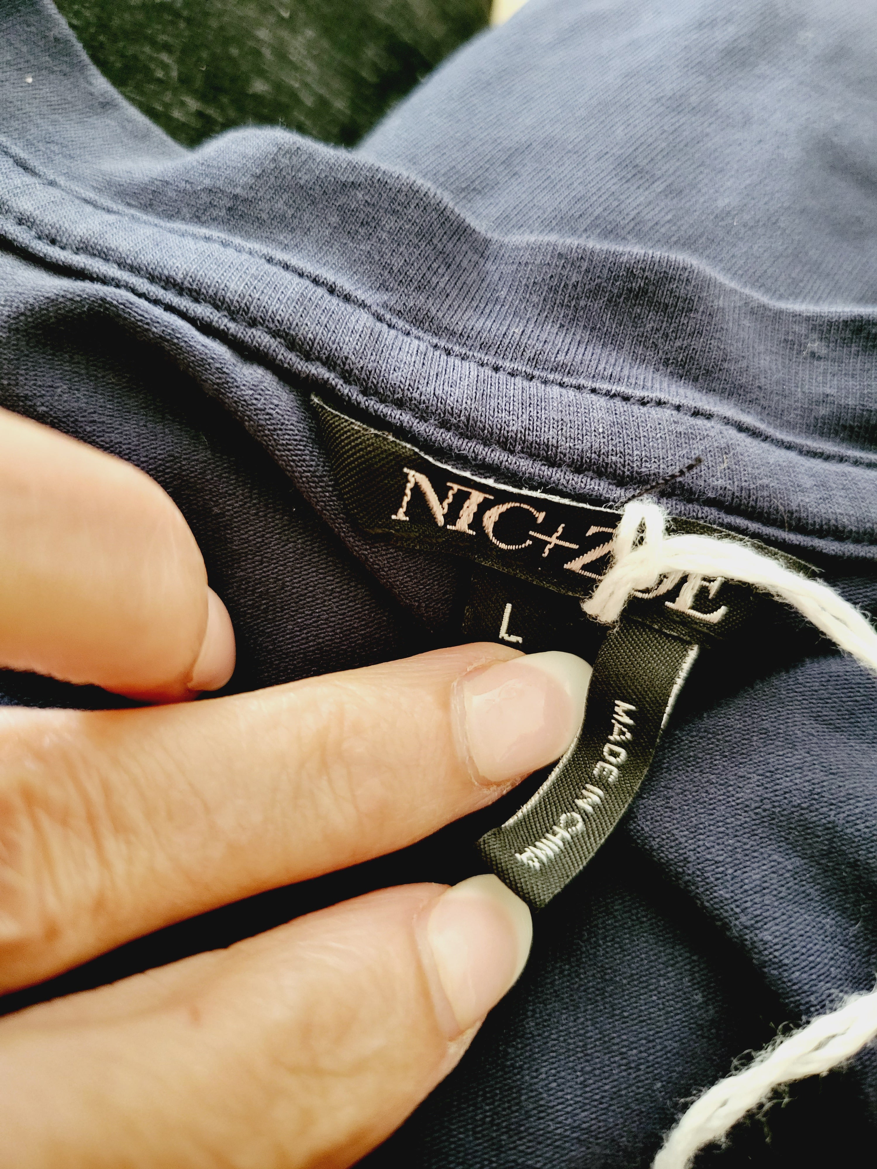 NIC+ZOE Pier Embroidered Shift Dress - /Navy Multi - L