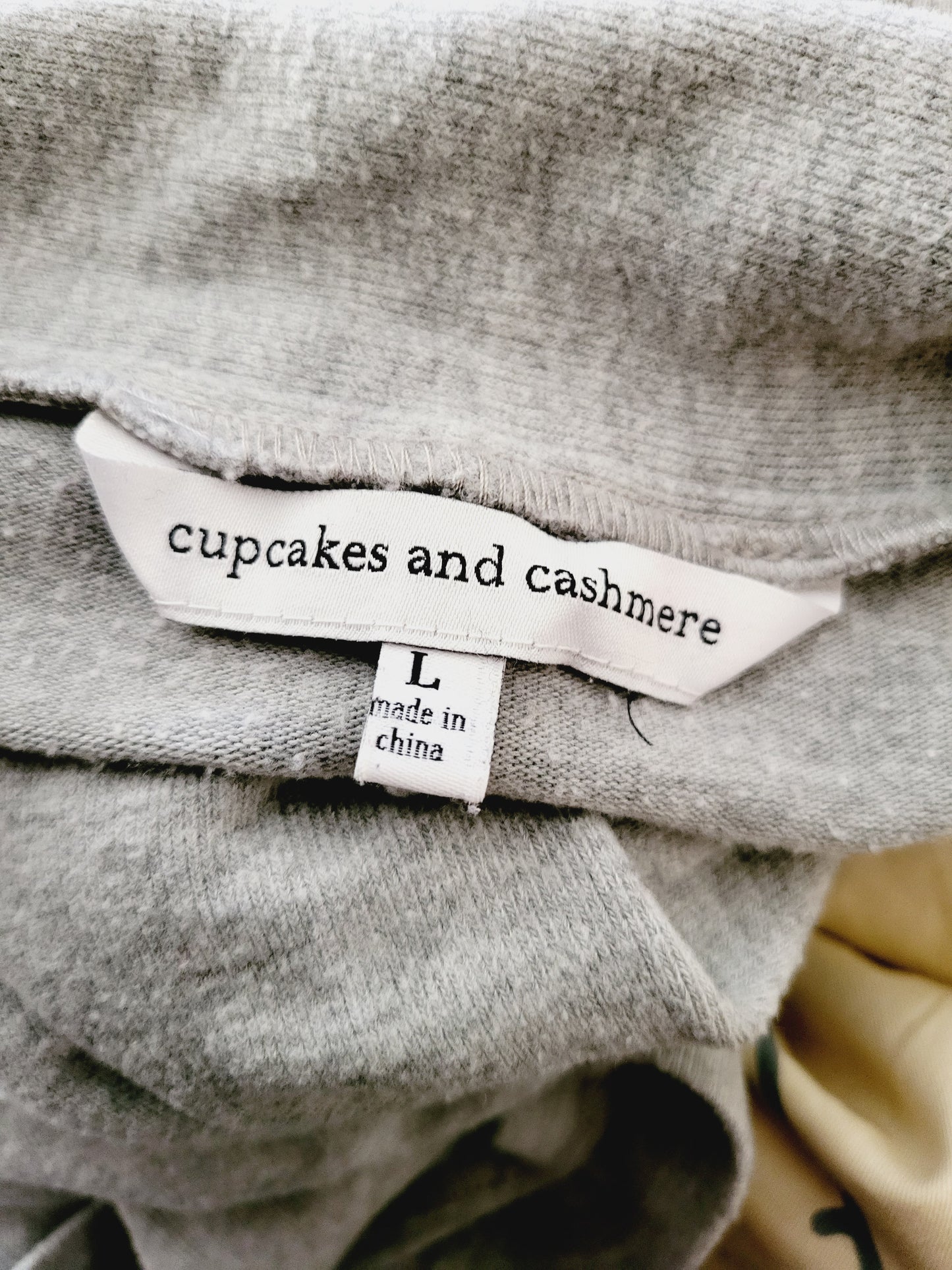 Cupcakes and Cashmere Open Front Draped Knit Cardigan Heathered Gray Oversized