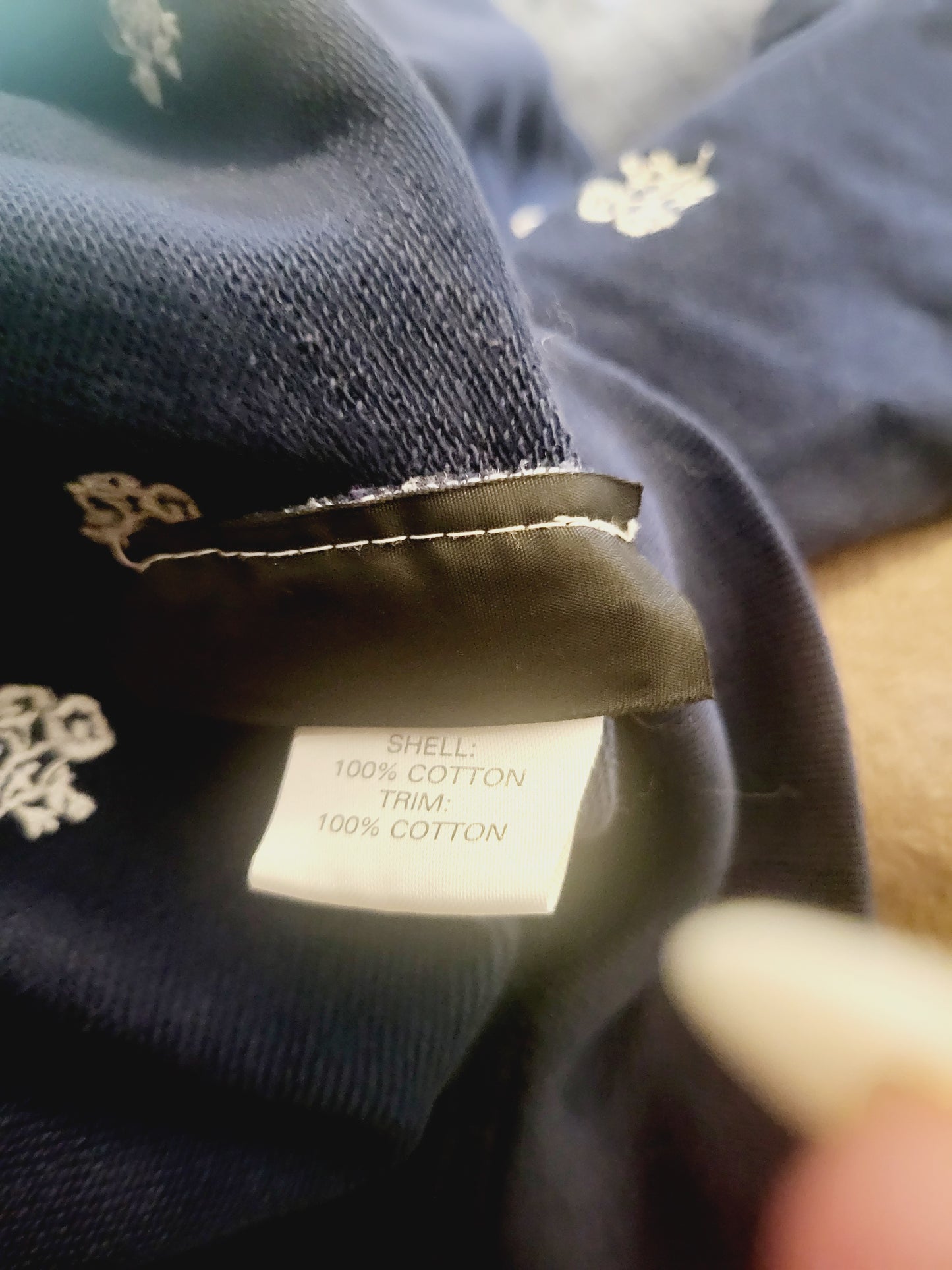Draper James Bobbie Embroidered V-Neck Sweatshirt - Floral - Navy Multi/Viola/Navy - M