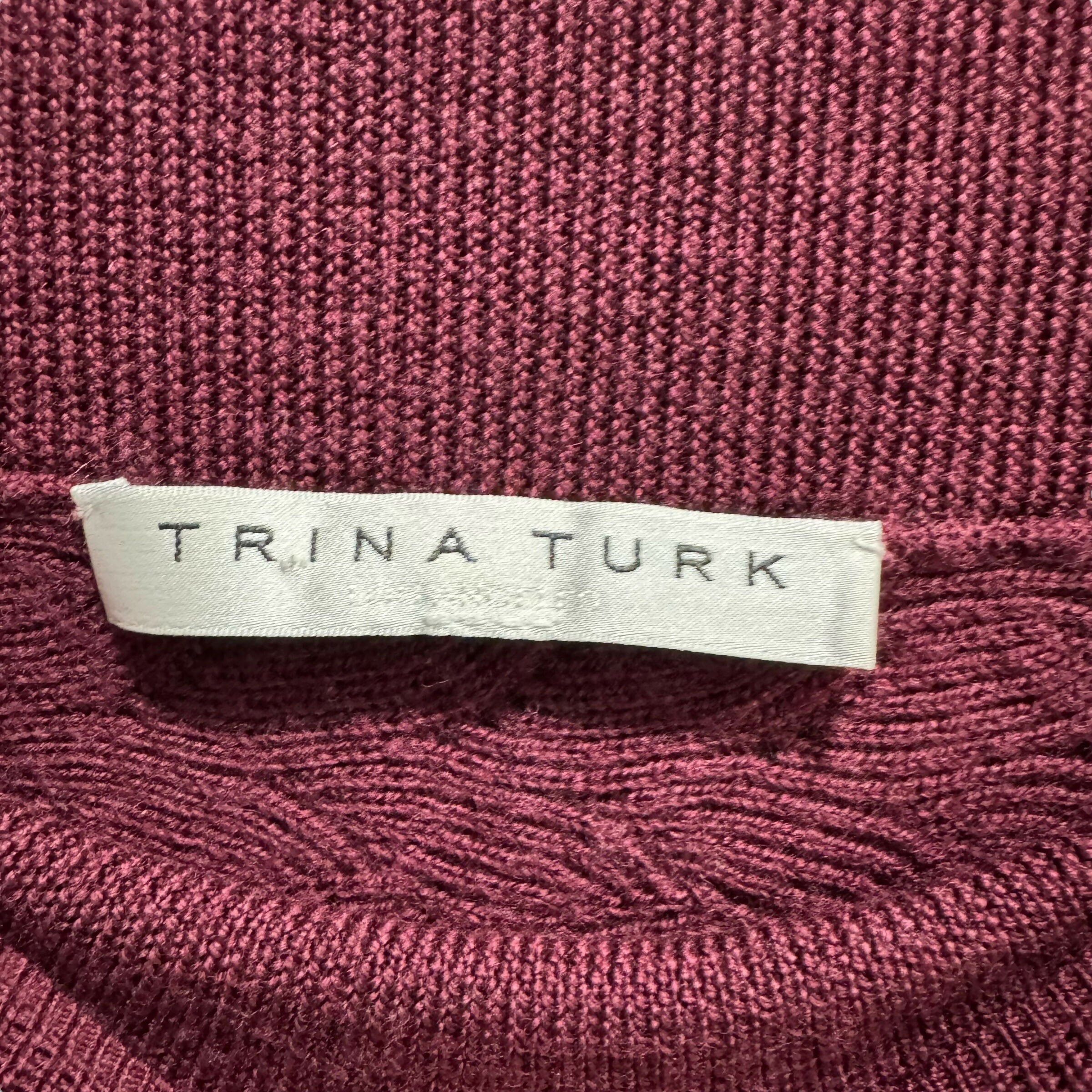 Trina Turk Halima Relaxed Wool Sweater - /Red - S