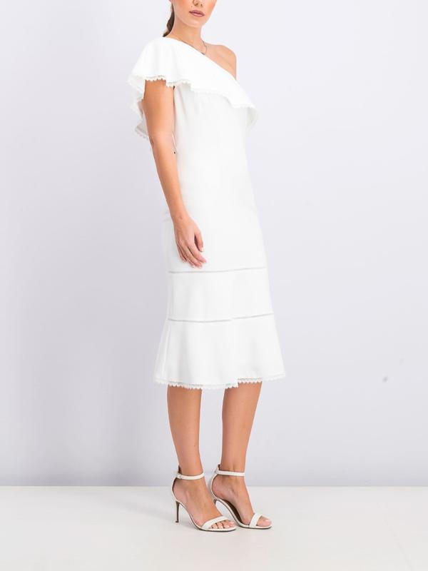 Lauren Ralph Lauren Janicia Crepe Sheath Dress - /Off White - 10