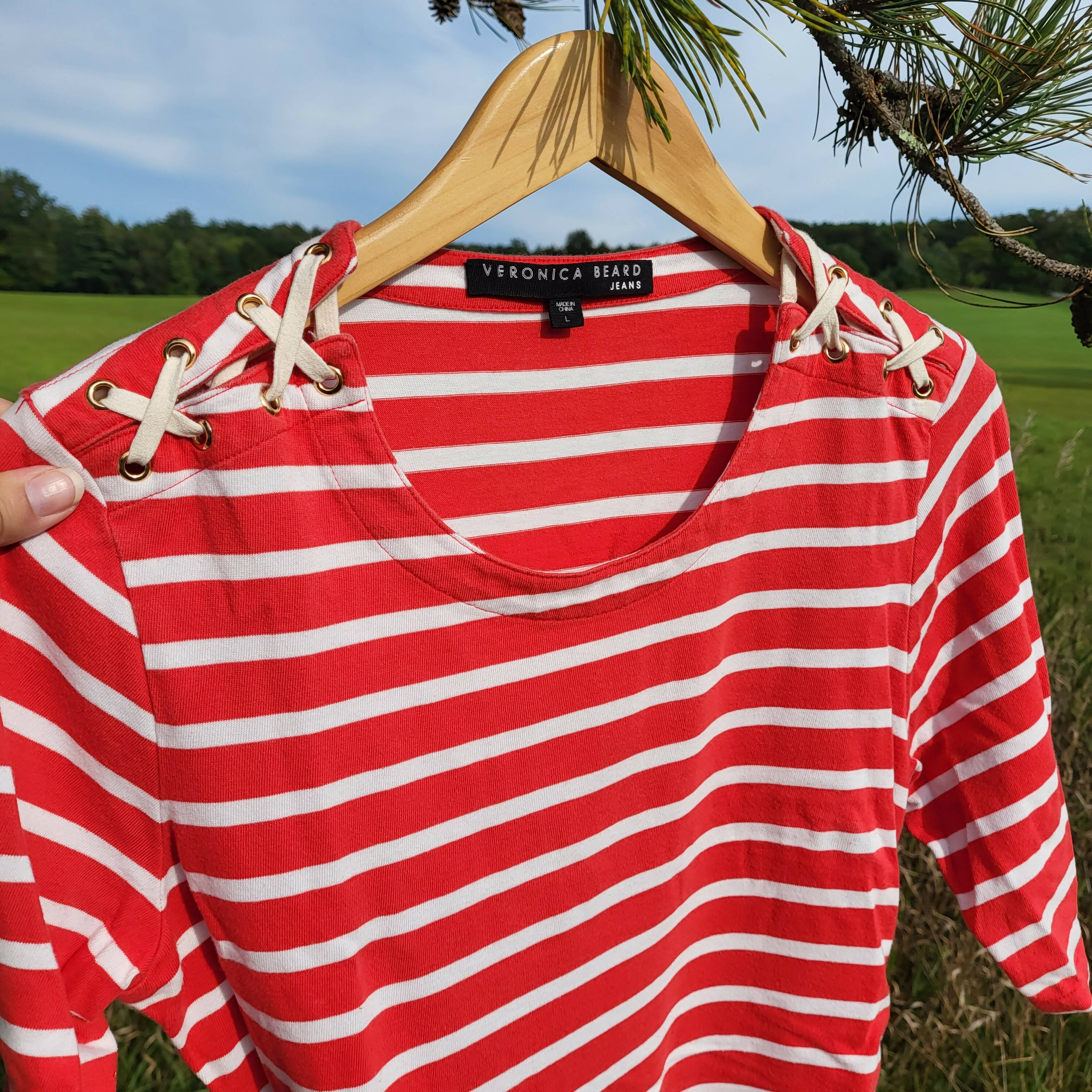 Veronica Beard Foley Ruched Stripe Dress