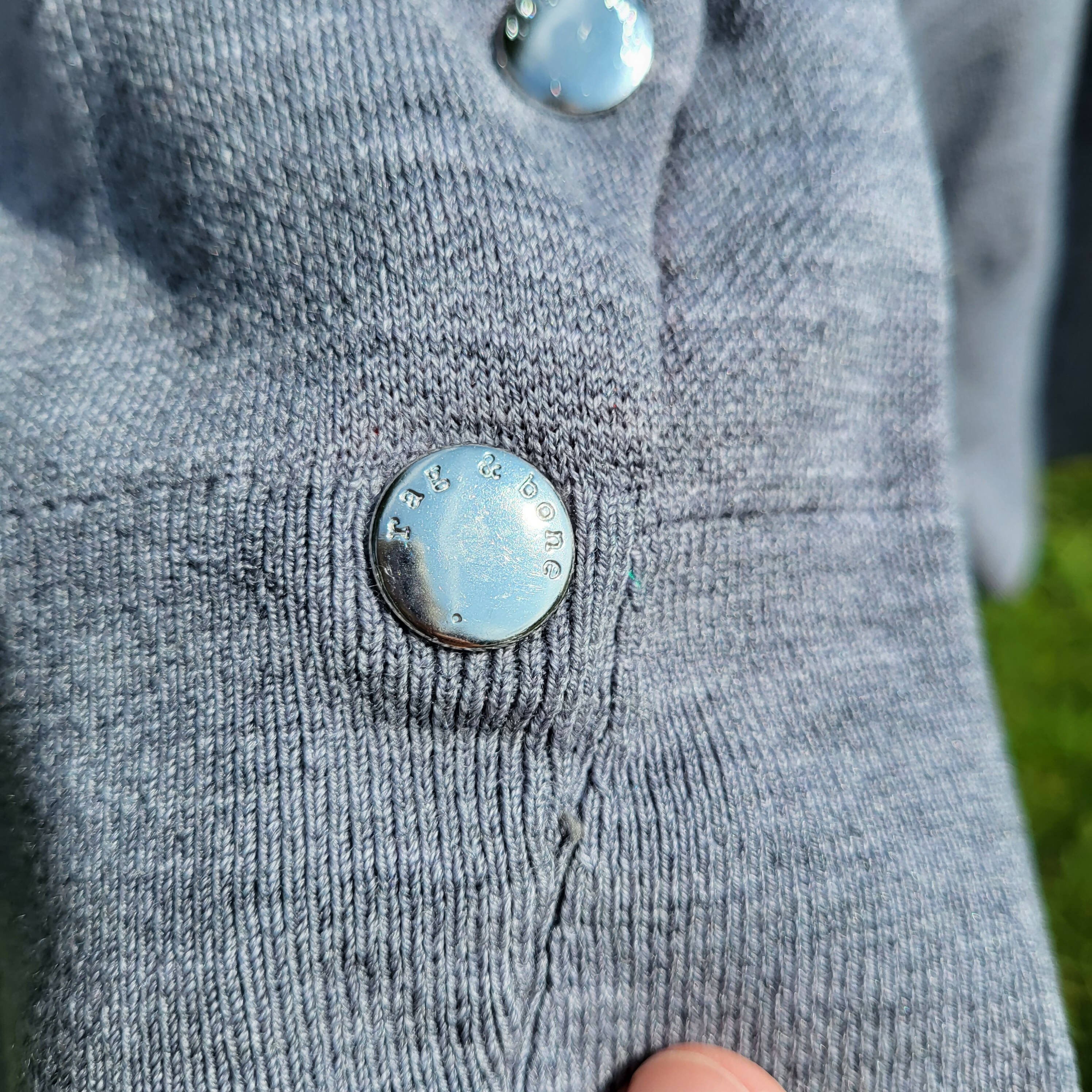 Rag & Bone Long Sleeve Side-Button Merino Wool Sweater