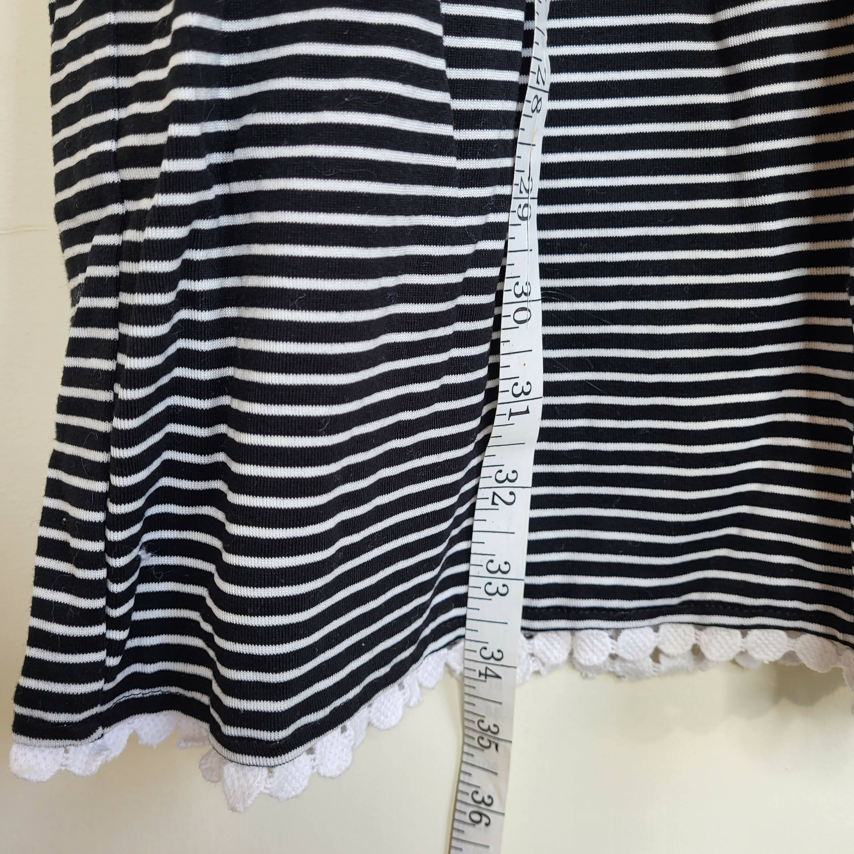 N Nicholas Sleeveless Dropped Waist Embroidered Cotton Dress - Stripes - Multi