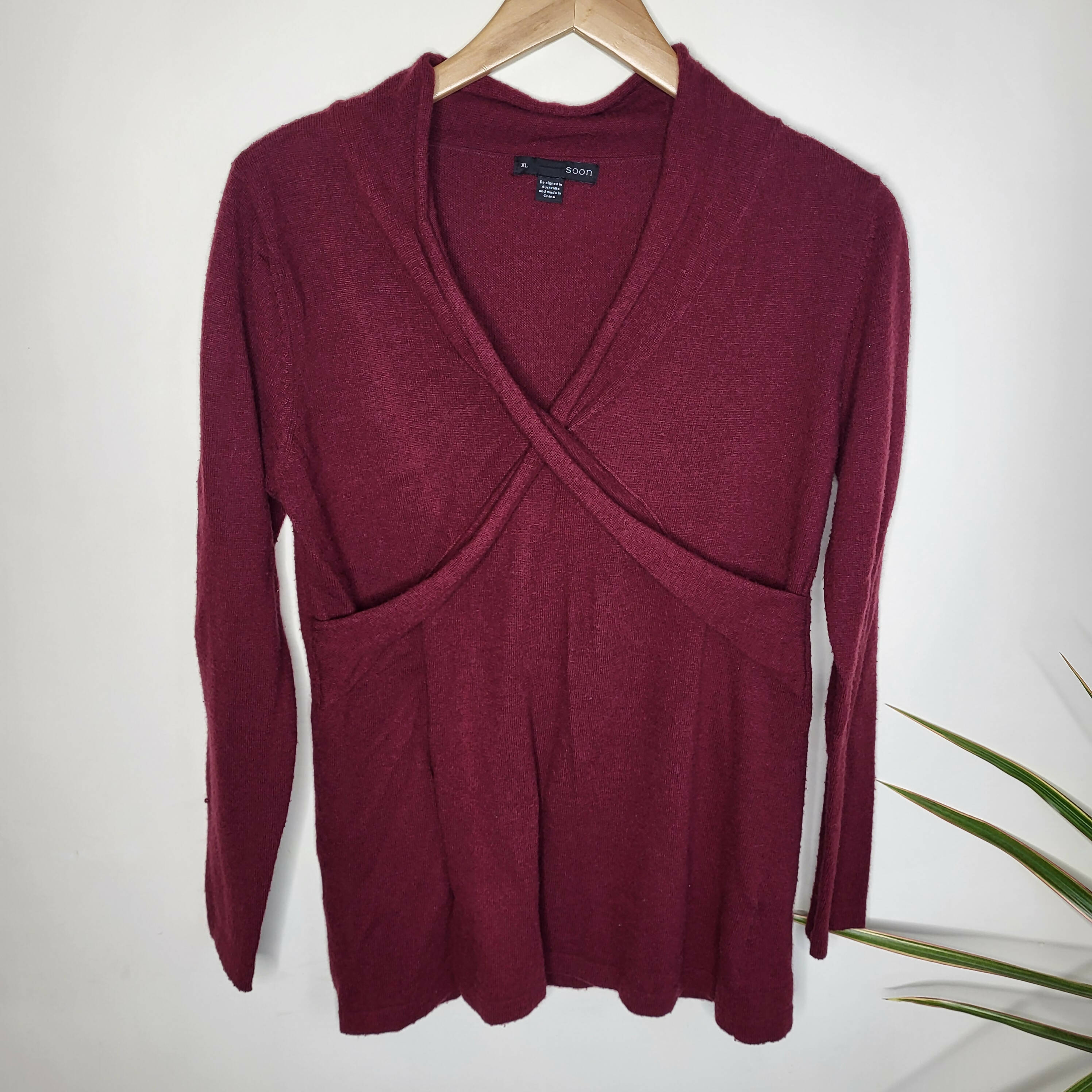Soon Maternity Riley Maternity Knit Top - /Red