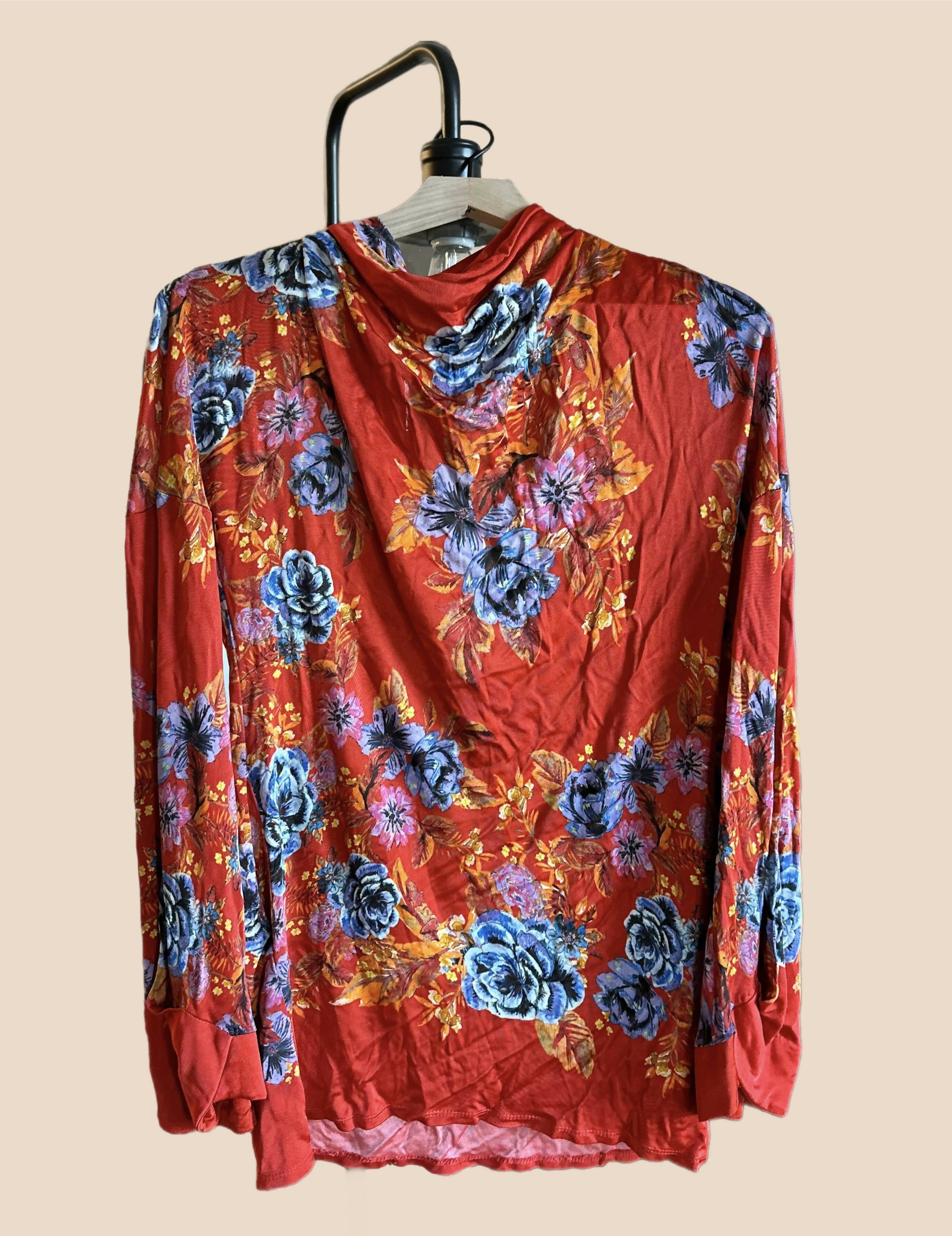 Free People Long Sleeve Tie-Back Floral Dress