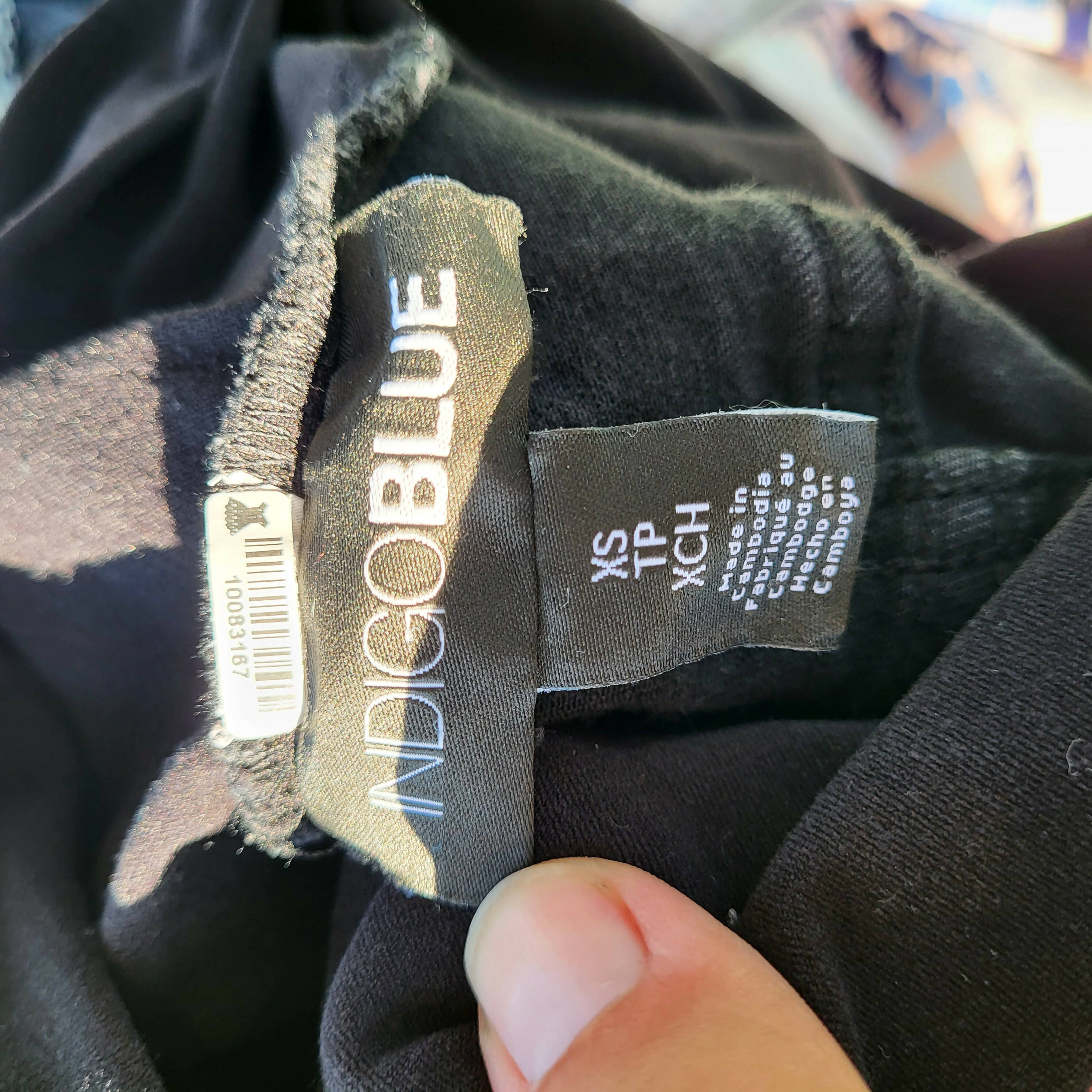 Indigo Blue Skinny Maternity Denim Jeans Black - XS