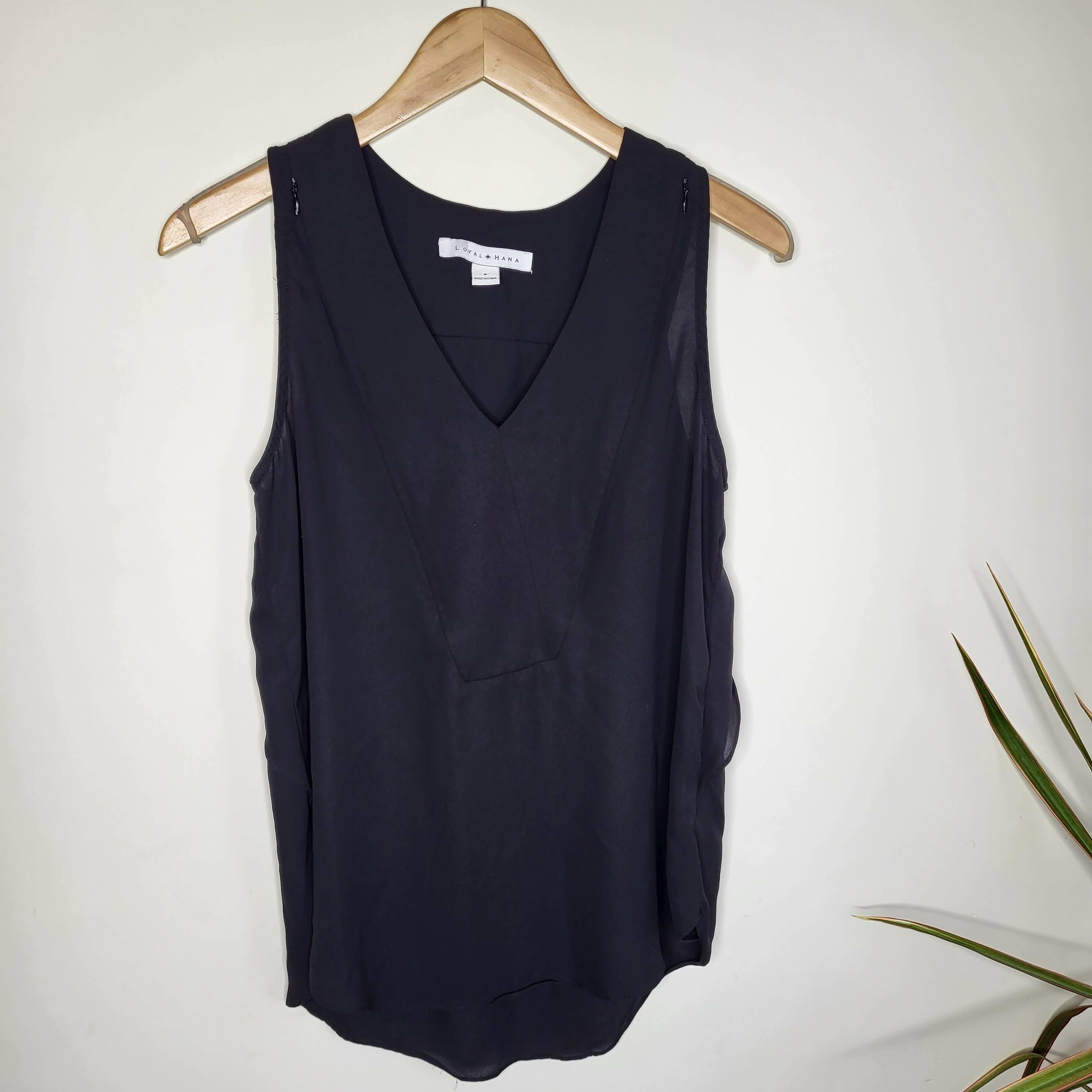 Loyal Hana Nursing and Maternity Sleeveless Blouse - Black - SM