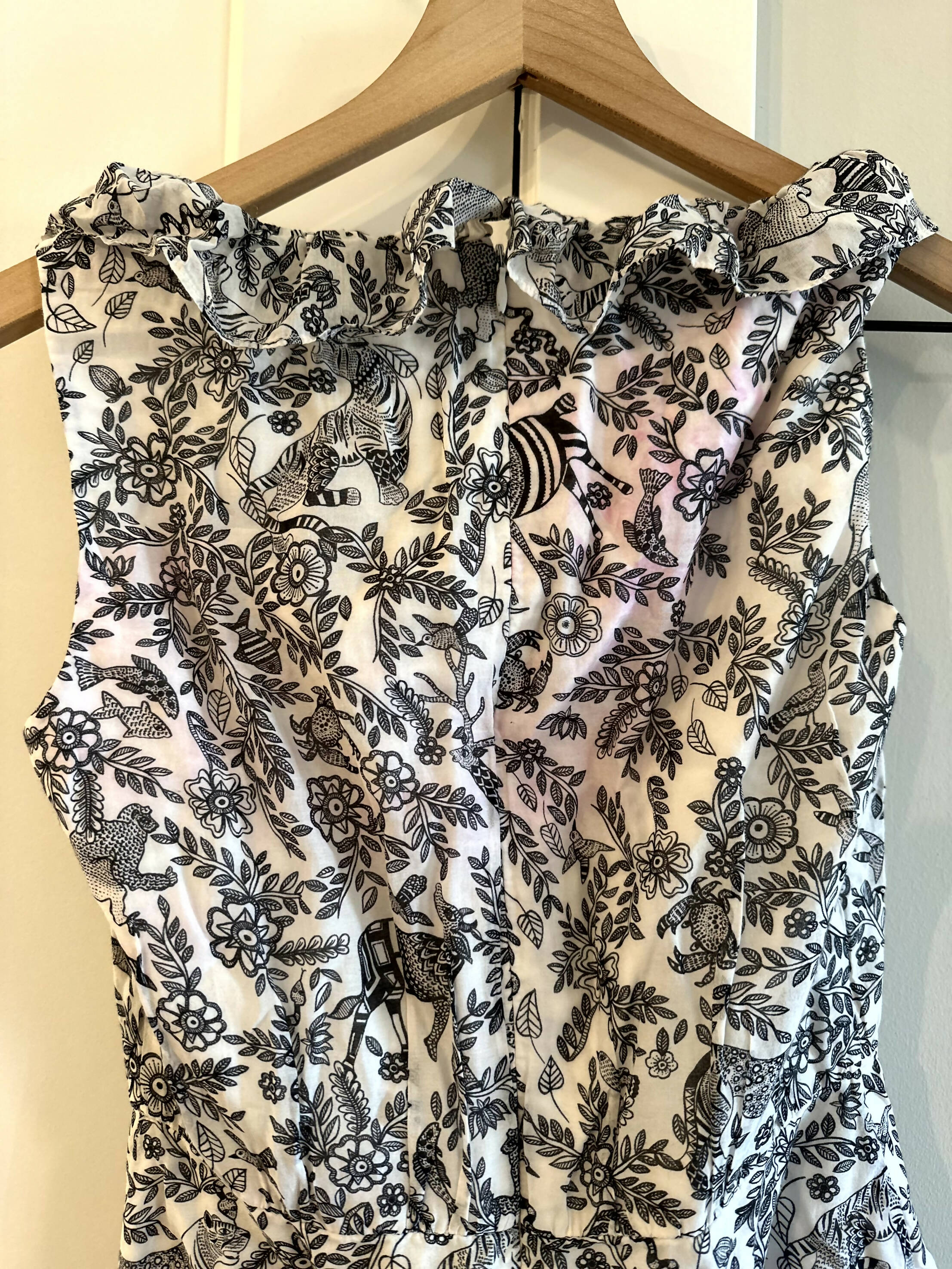 Saloni Misha Mini Dress - Floral - White Multi/Ivory Rashastan Black