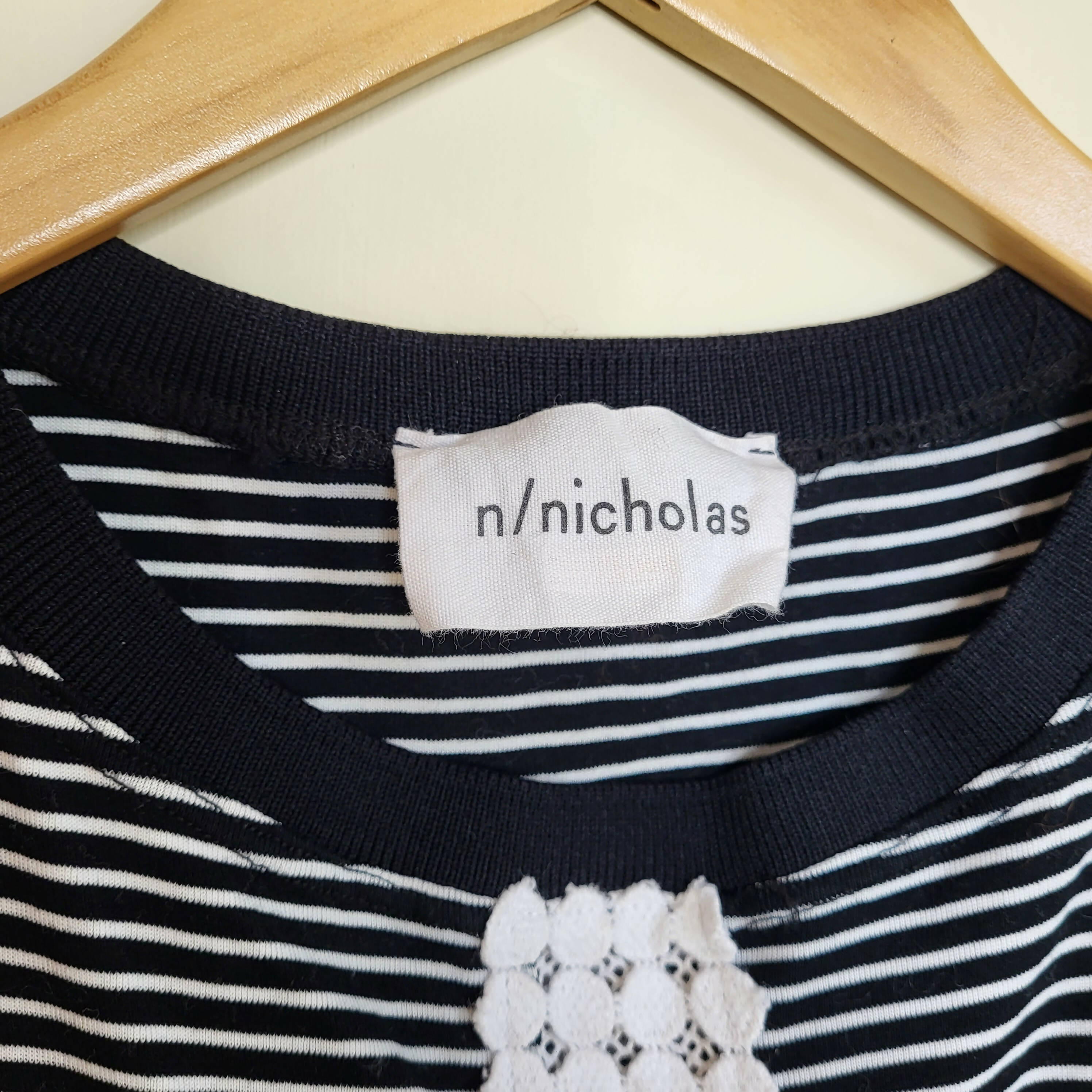 N Nicholas Sleeveless Dropped Waist Embroidered Cotton Dress - Stripes - Multi