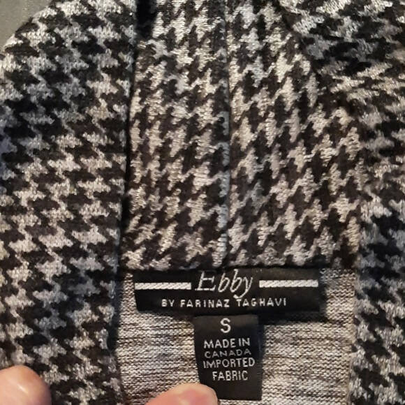 Farinaz Taghavi Long Sleeve Gathered V-Neck Printed Blouse - Plaid - Black Multi/Black Gray Check