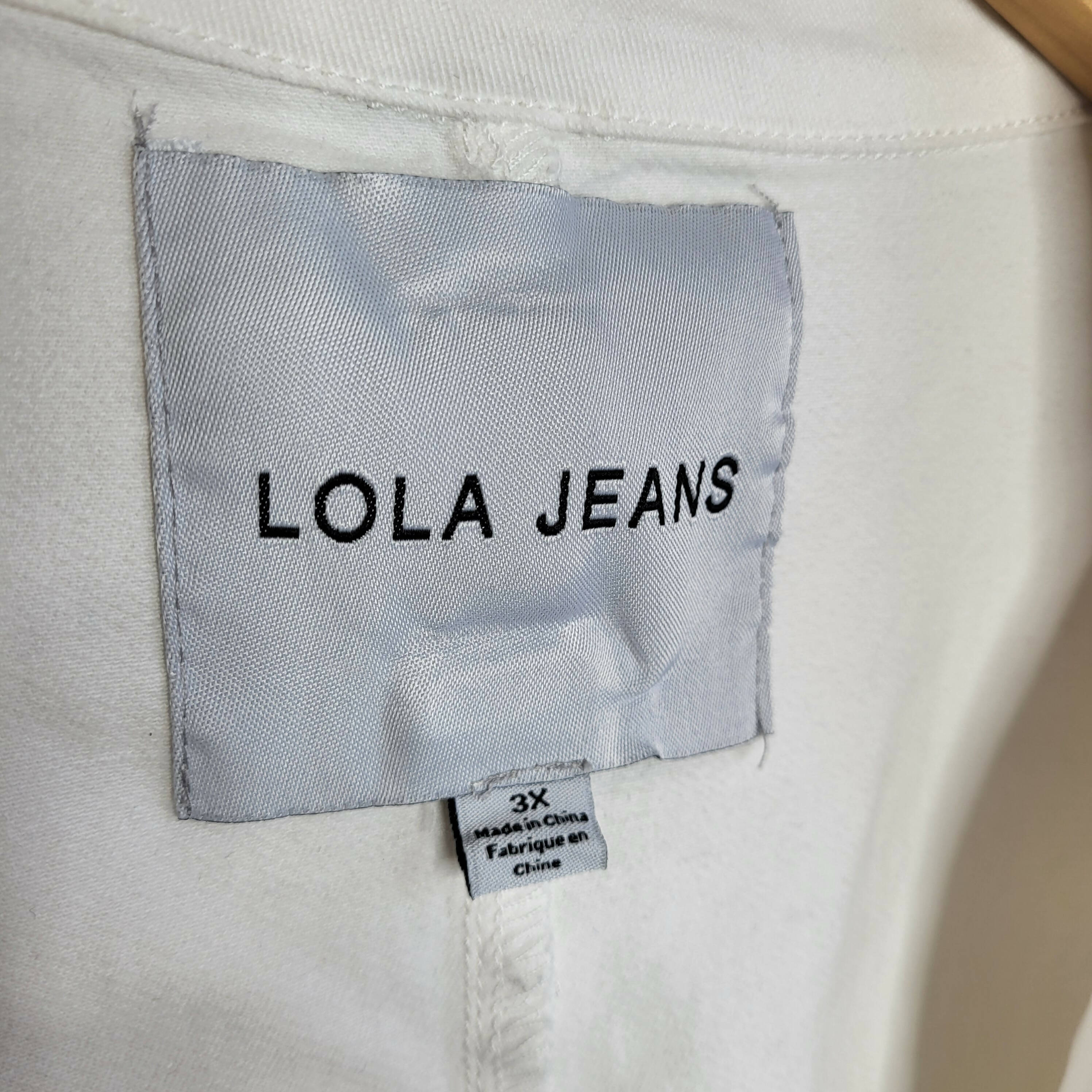 Lola Jeans Monaco Oversized Denim Blazer - /White