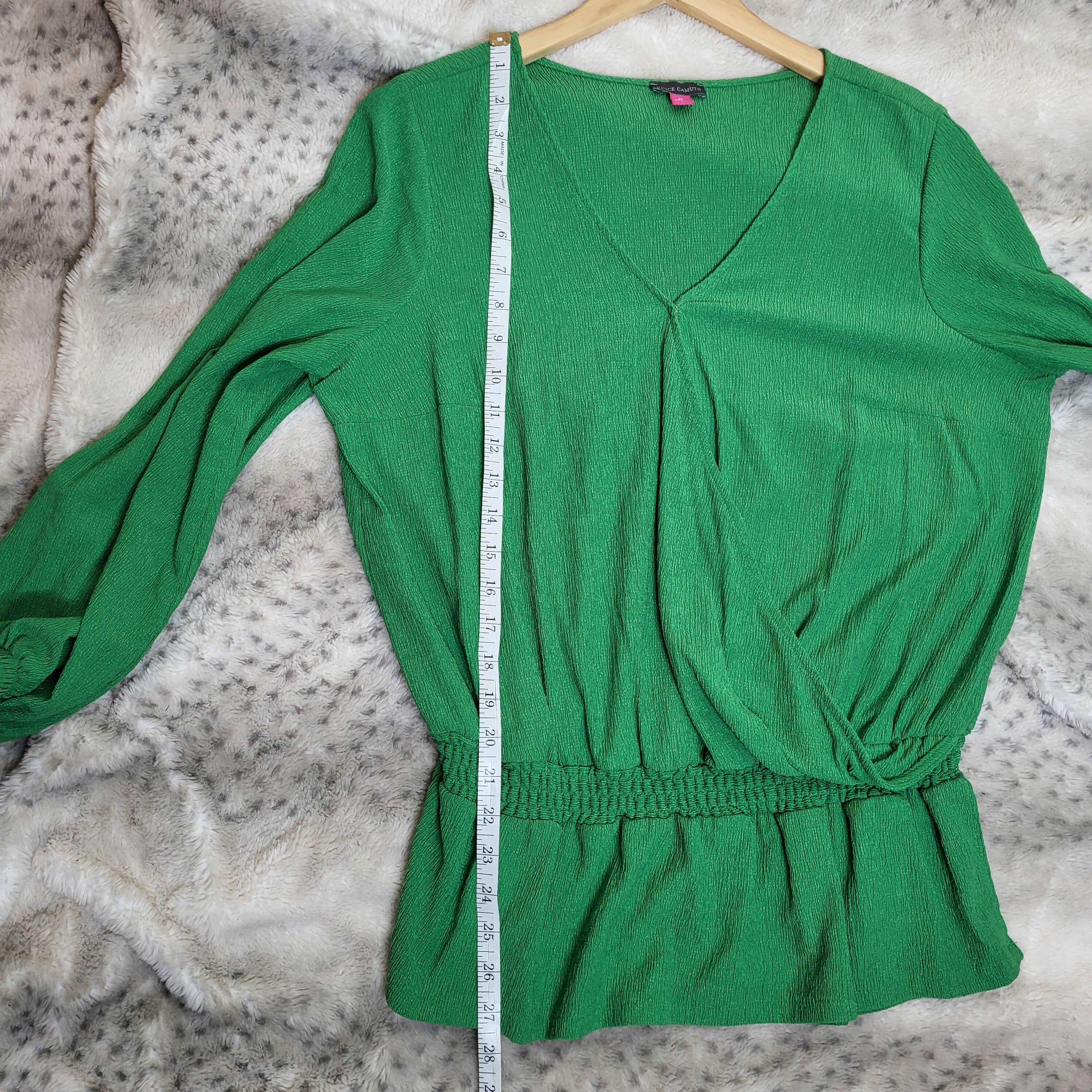 Vince Camuto Wrap Front Long Sleeve Blouse