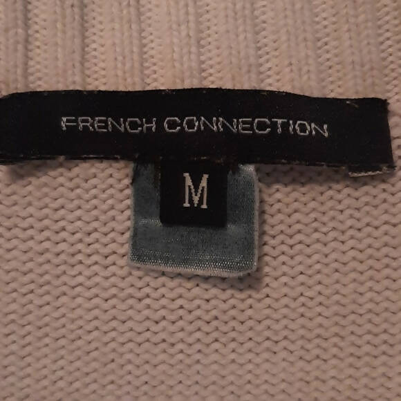 French Connection Long Sleeve Open Knit Sweater - /White