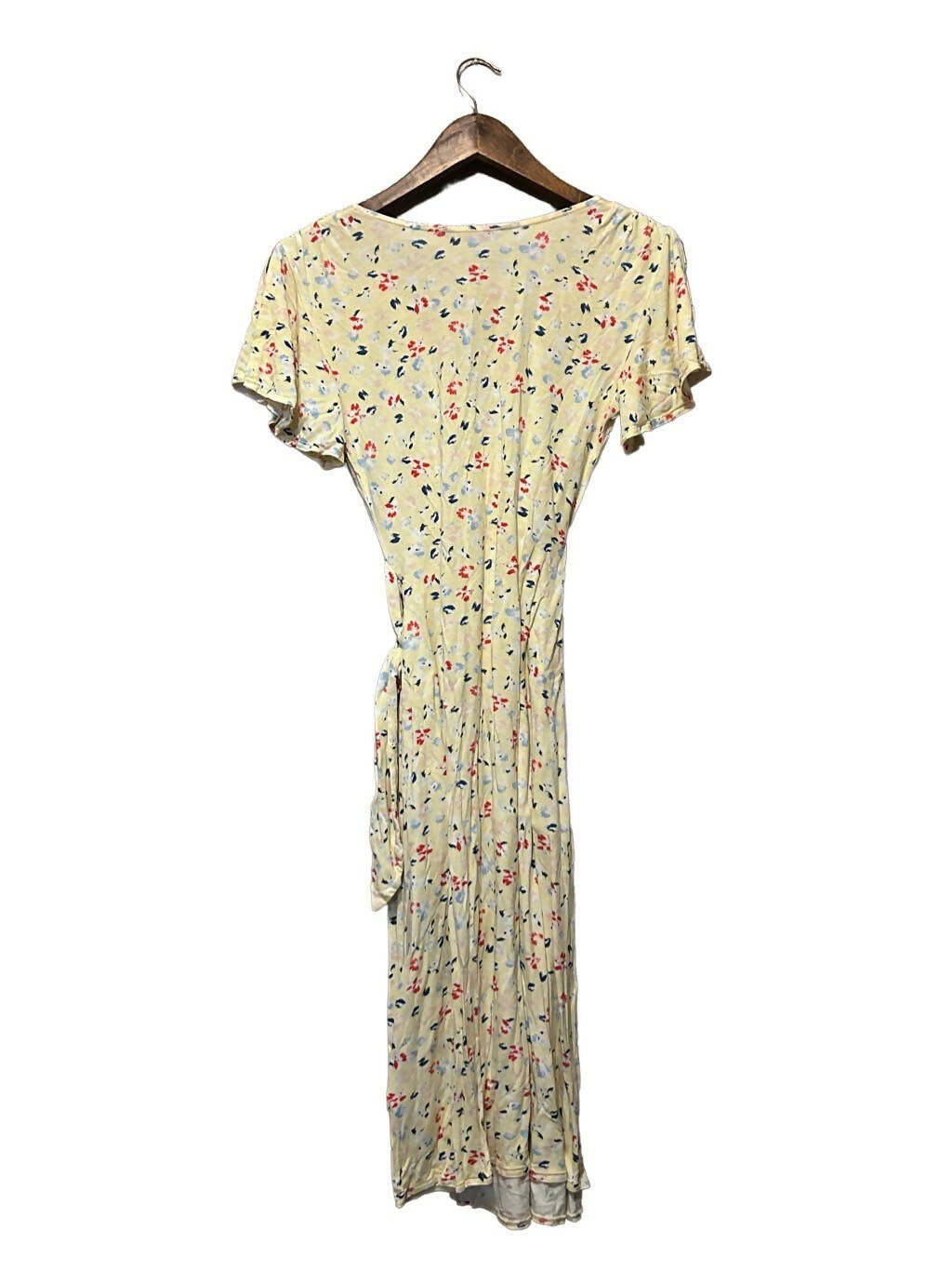 French Connection Short Sleeve V-Neck Wrap Floral Midi Dress