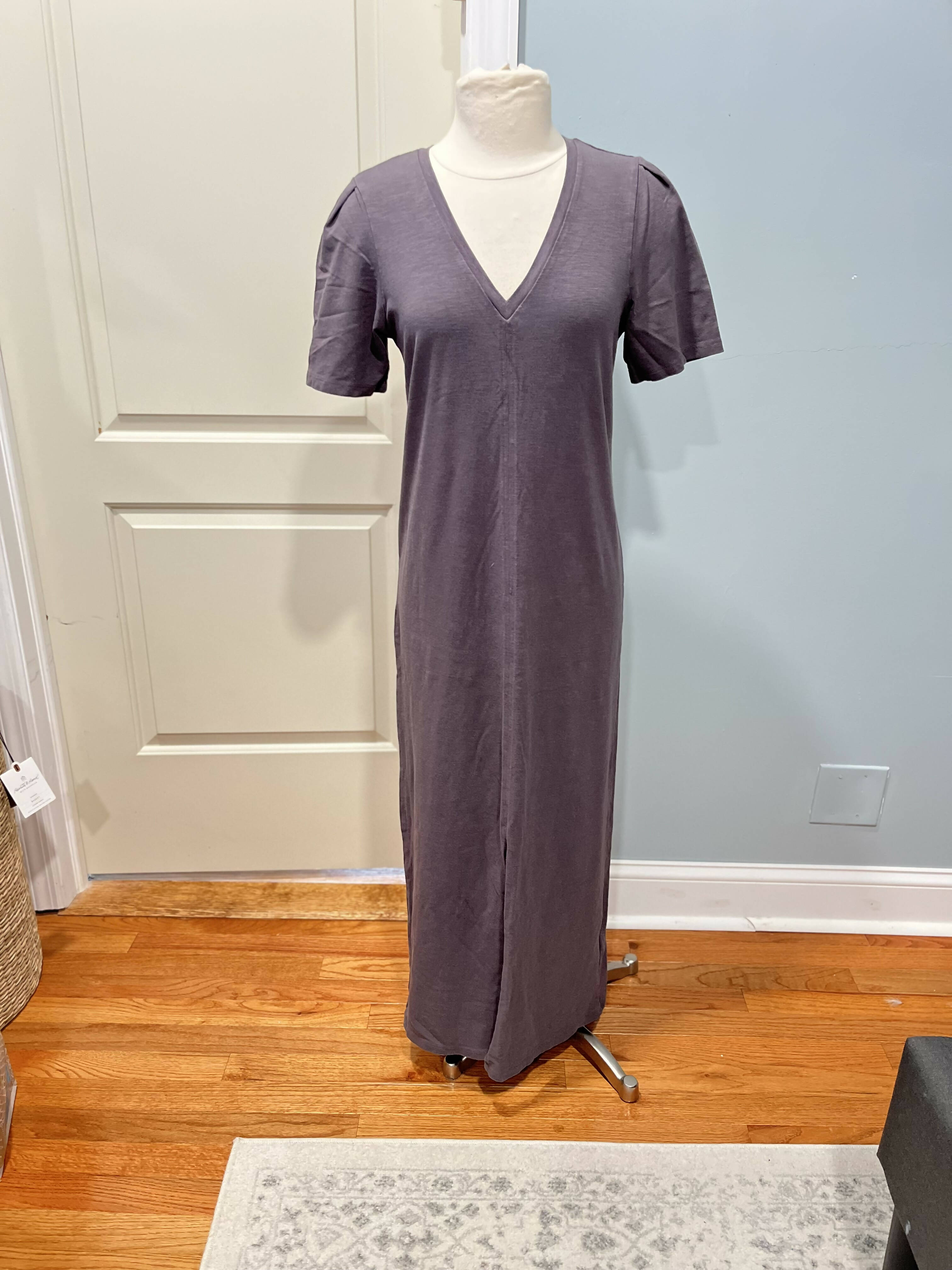 Lilla P Elbow Sleeve V-Neck Dress