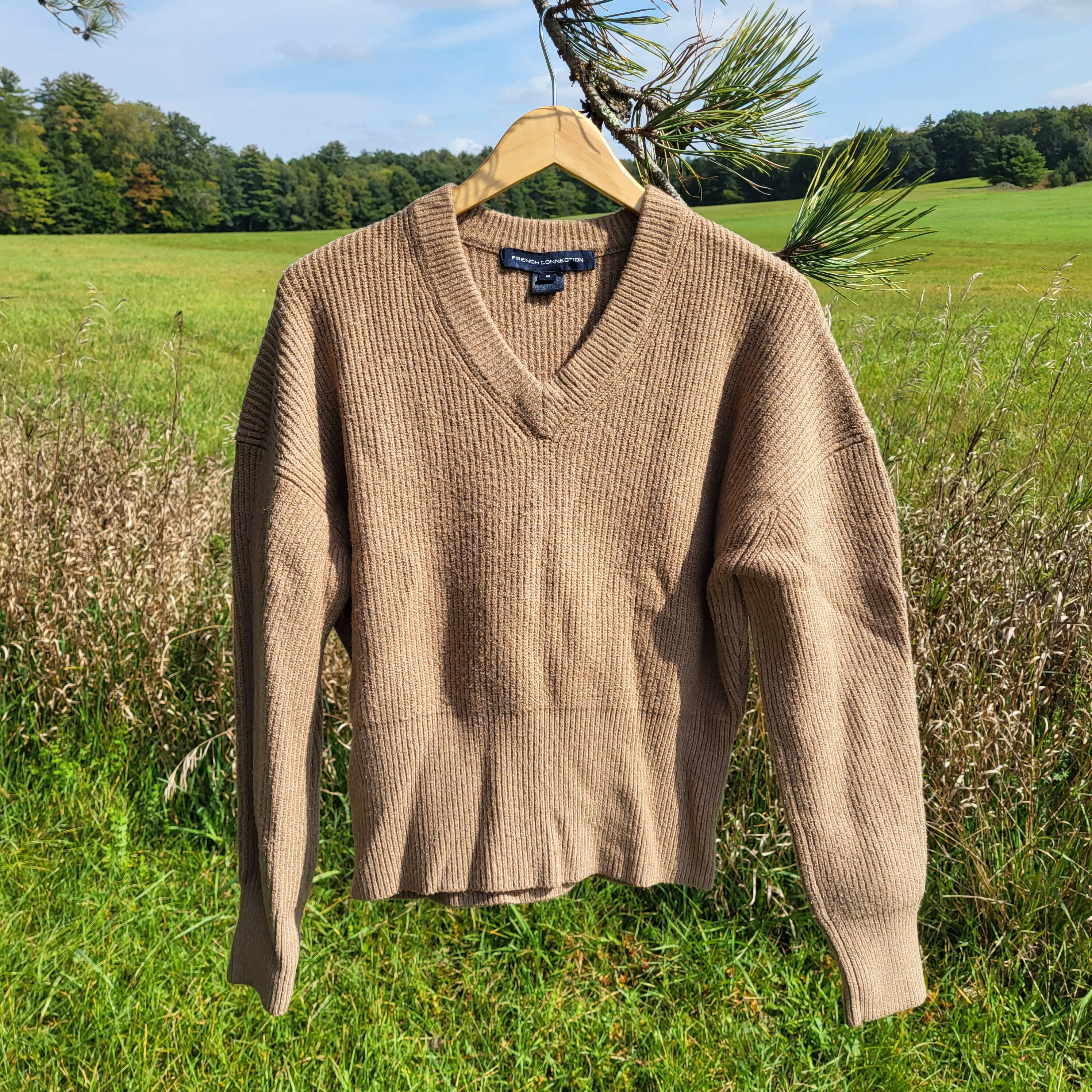 French Connection Wool Blend V-Neck Sweater