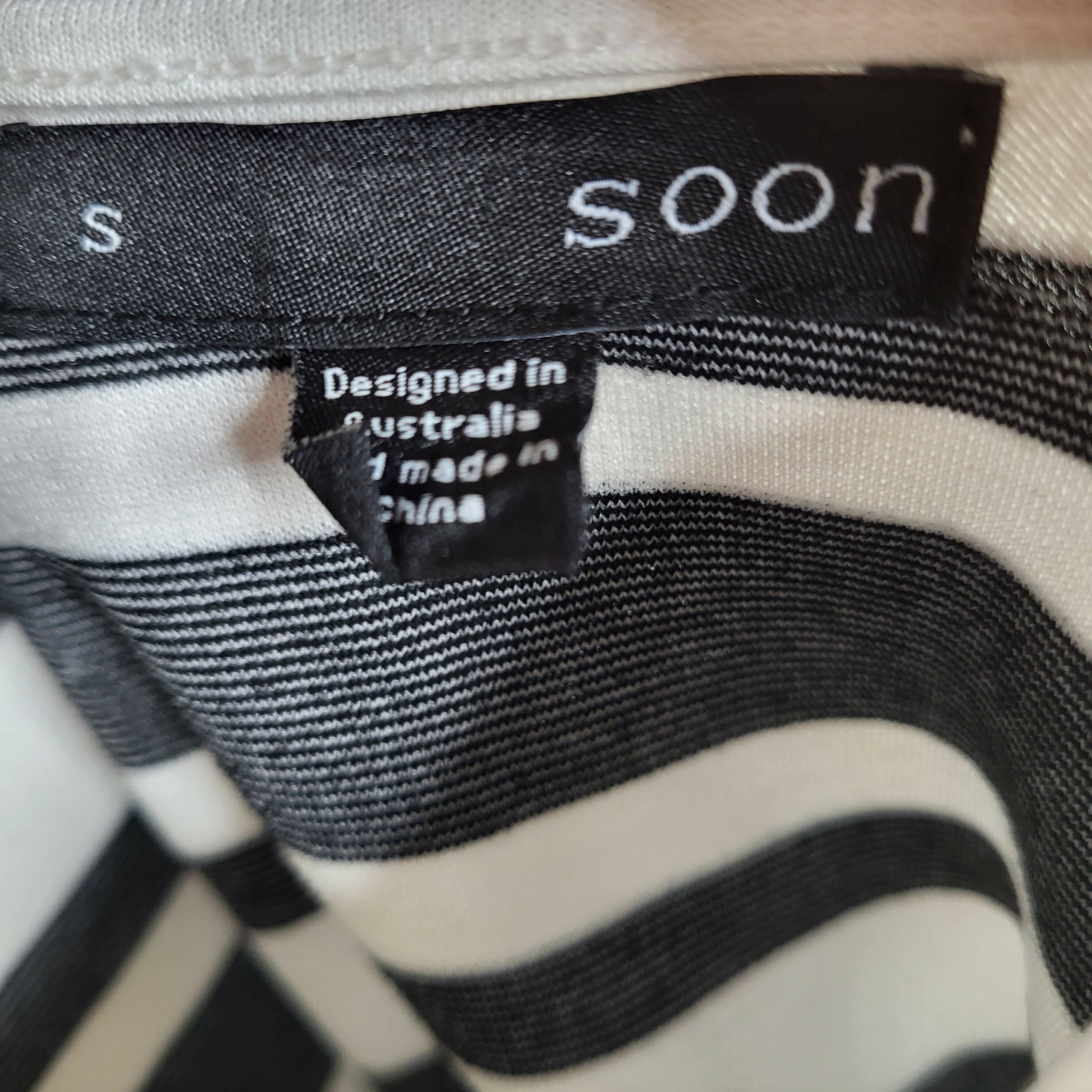 Soon Maternity Leo Cap Sleeve Maternity Dress - Stripes - White Multi/Ponti Stripe