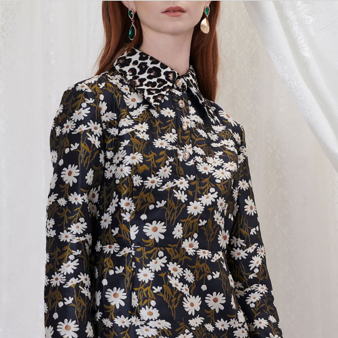 Mabel Jacquard Mini Dress