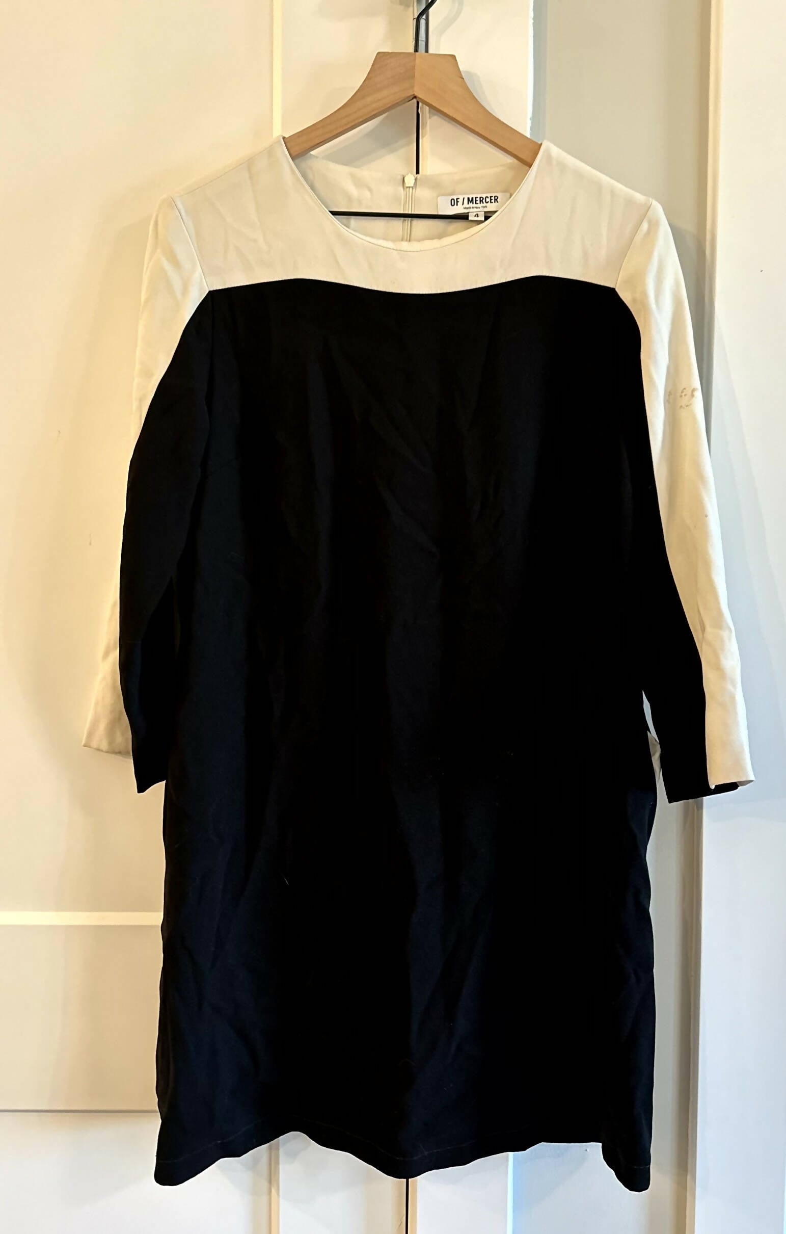 Of Mercer Long Sleeve Crew Neck Contrast Dress