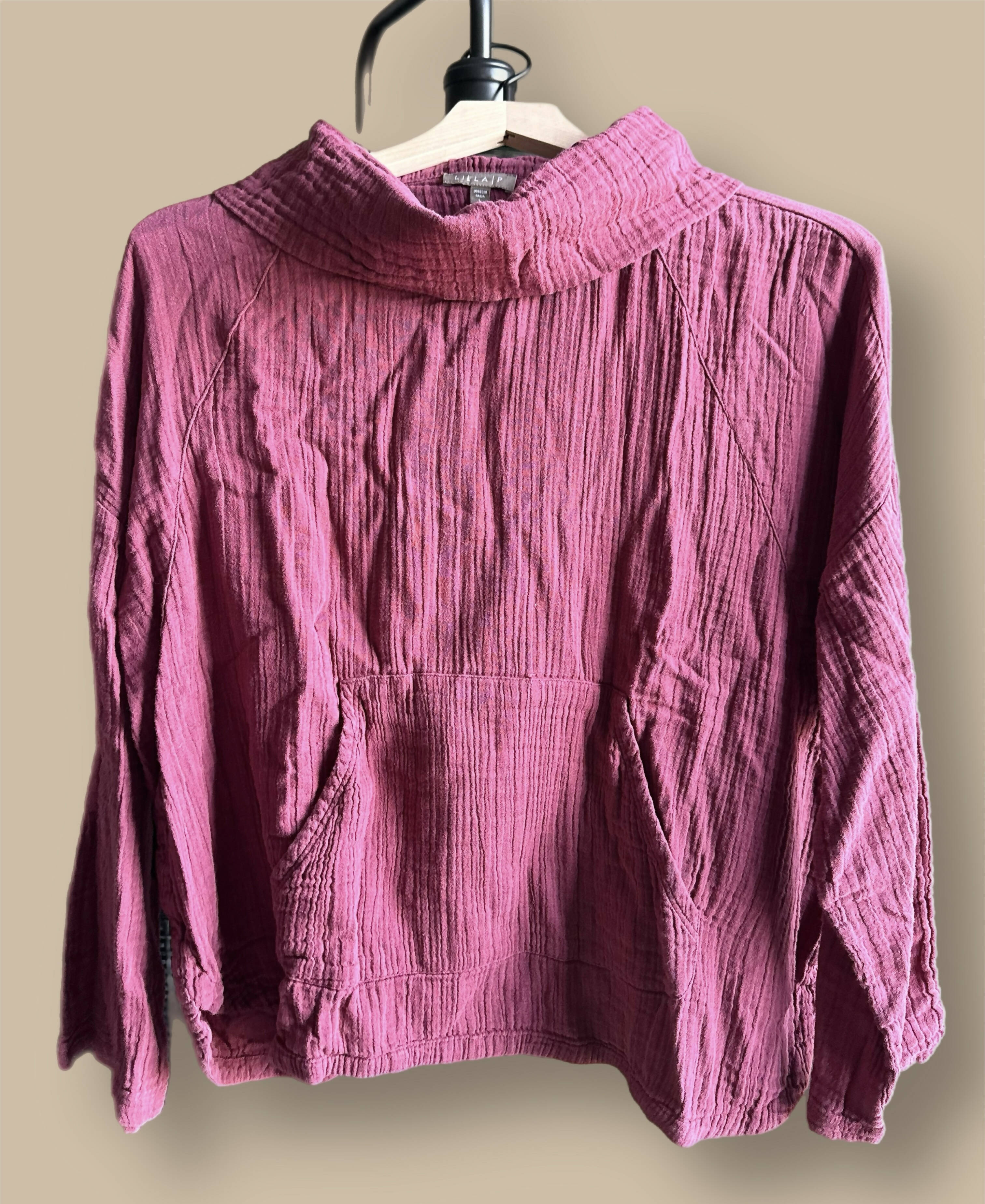 Lilla P OVERSIZED COWL NECK SWEATER - /Pink
