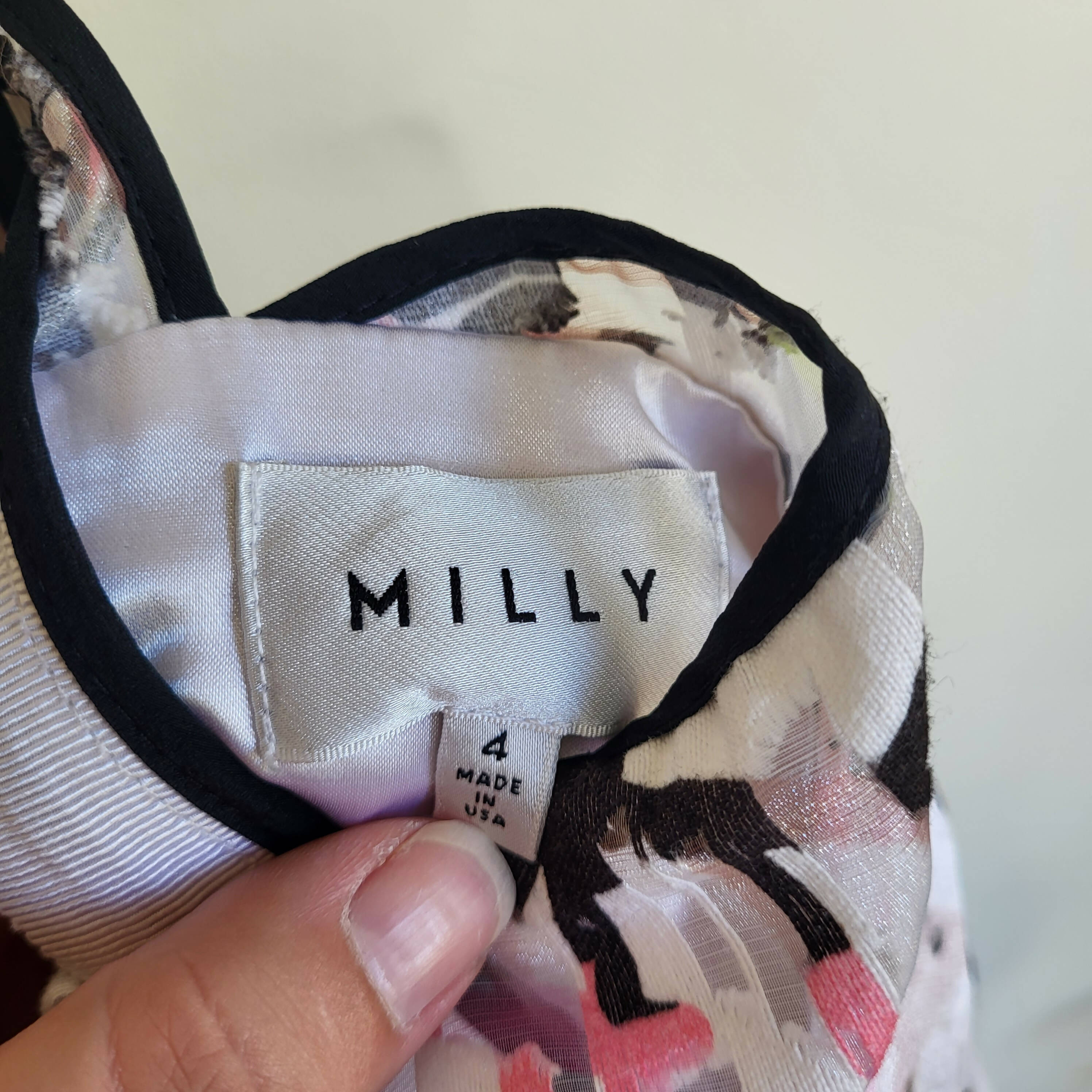 Milly Sleeveless Cut-Out Back Floral Dress - Floral - White Multi/Multi