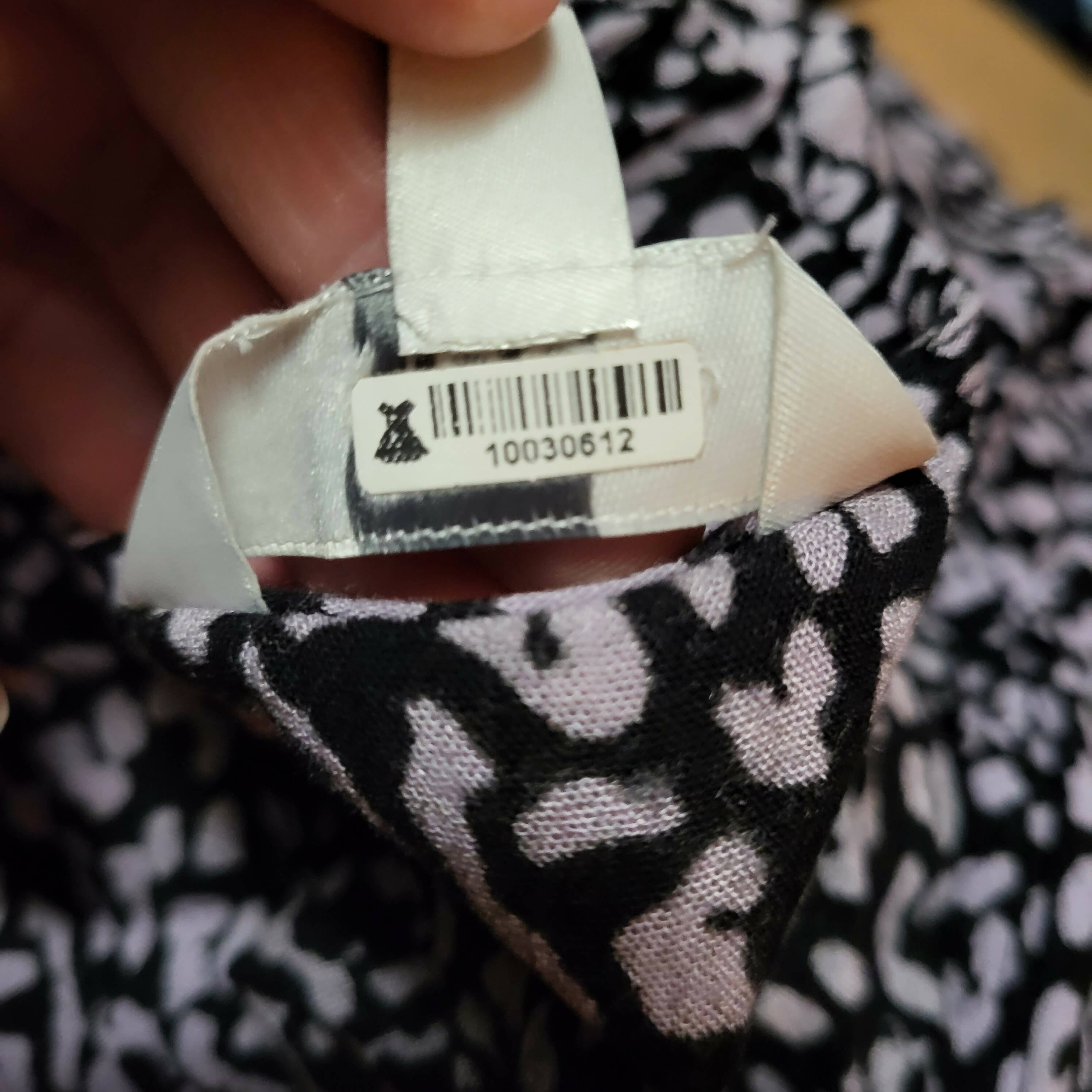 Ripe Maternity Maternity 3/4 Sleeve Wrap Blouse - Abstract - Black Multi/Black/Gray