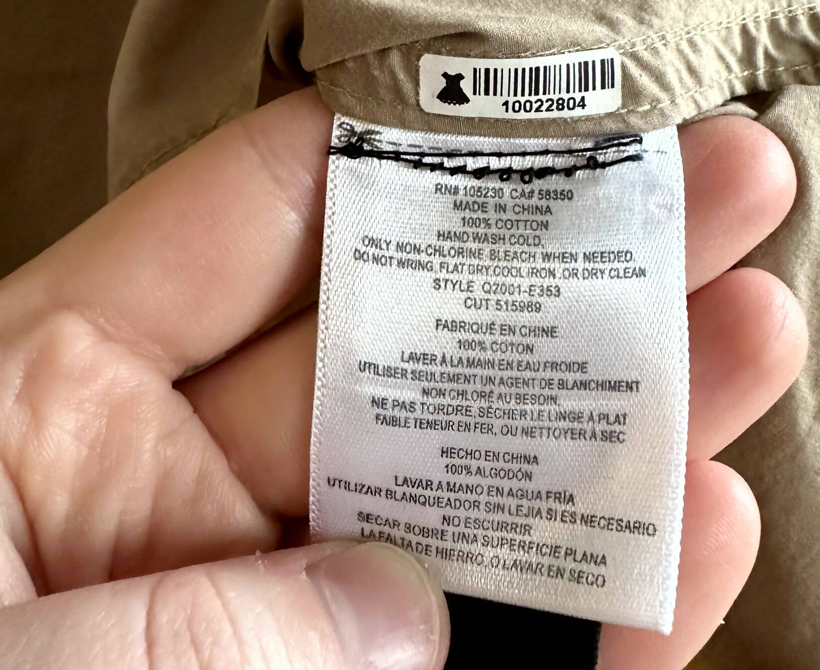 Equipment Button-Front Short Sleeve Utility Shirtdress with Pockets - Brown