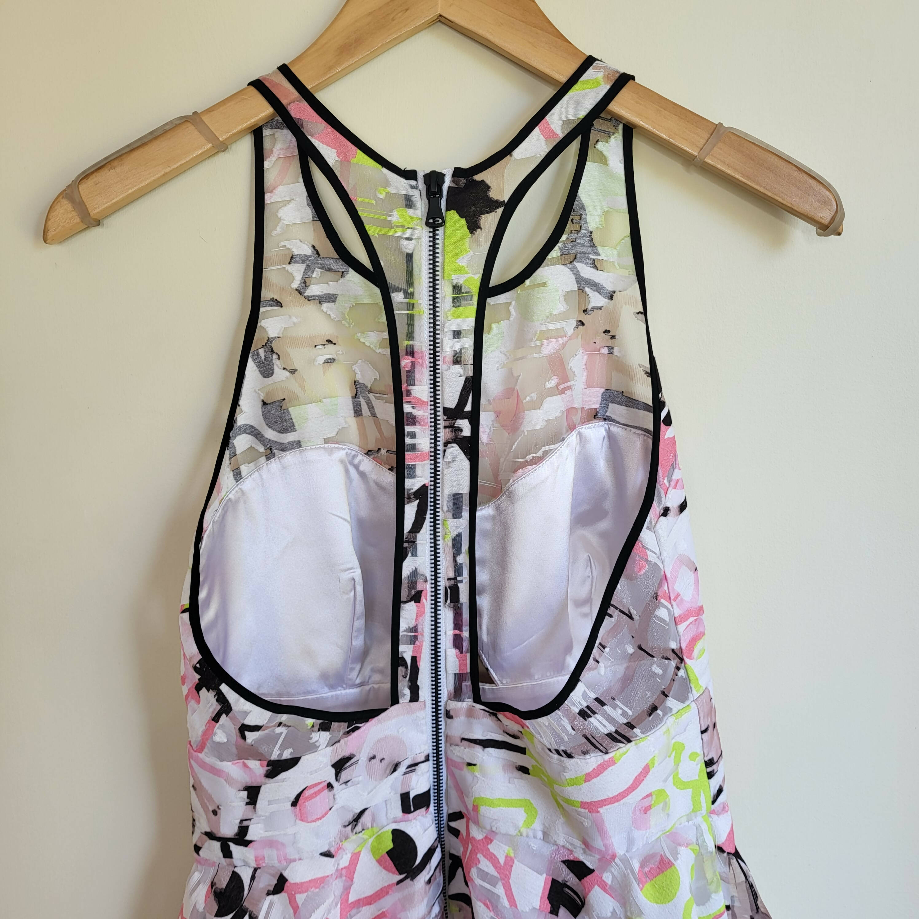 Milly Sleeveless Cut-Out Back Floral Dress - Floral - White Multi/Multi