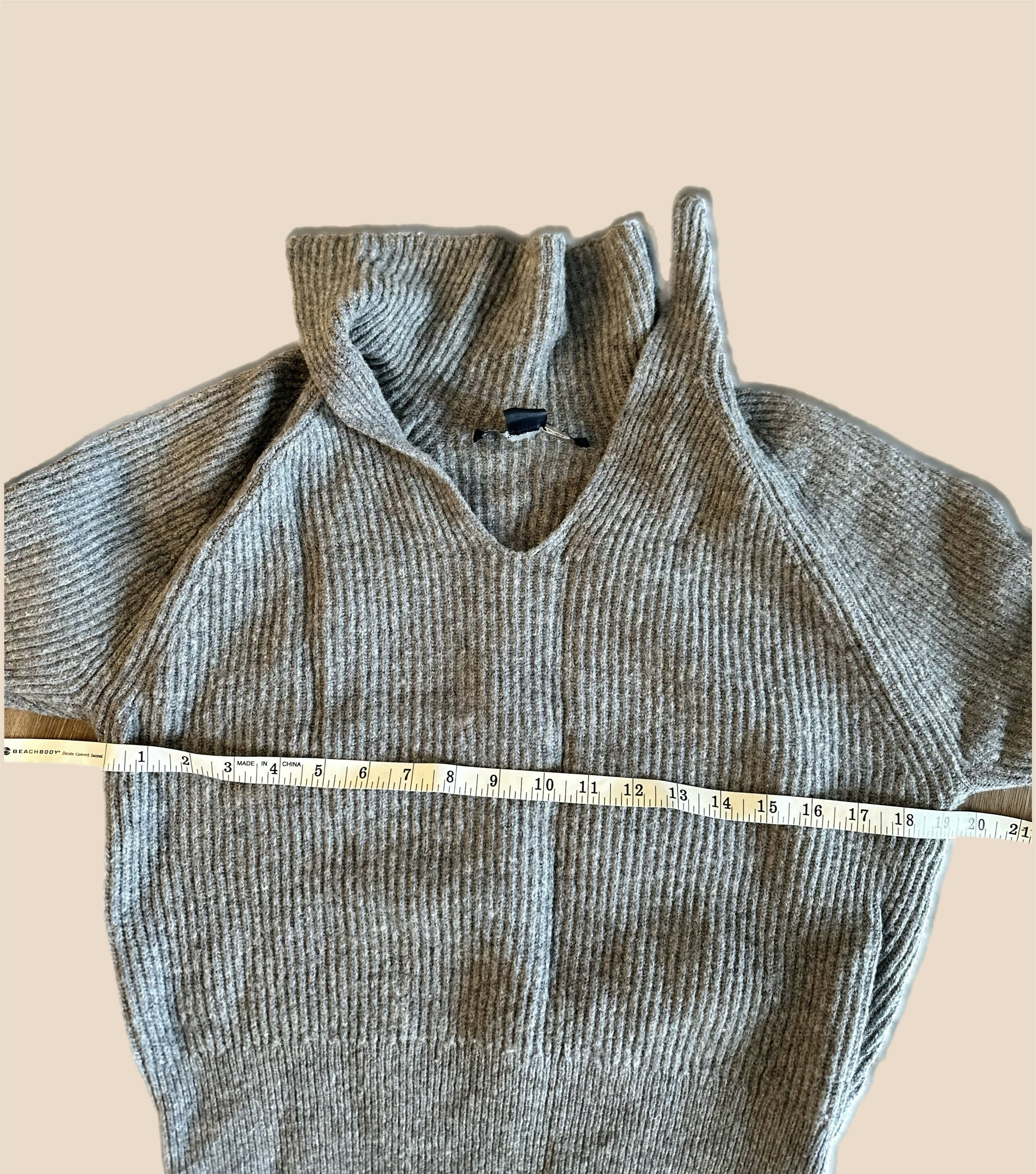 French Connection V-neck Shawl Collar Sweater