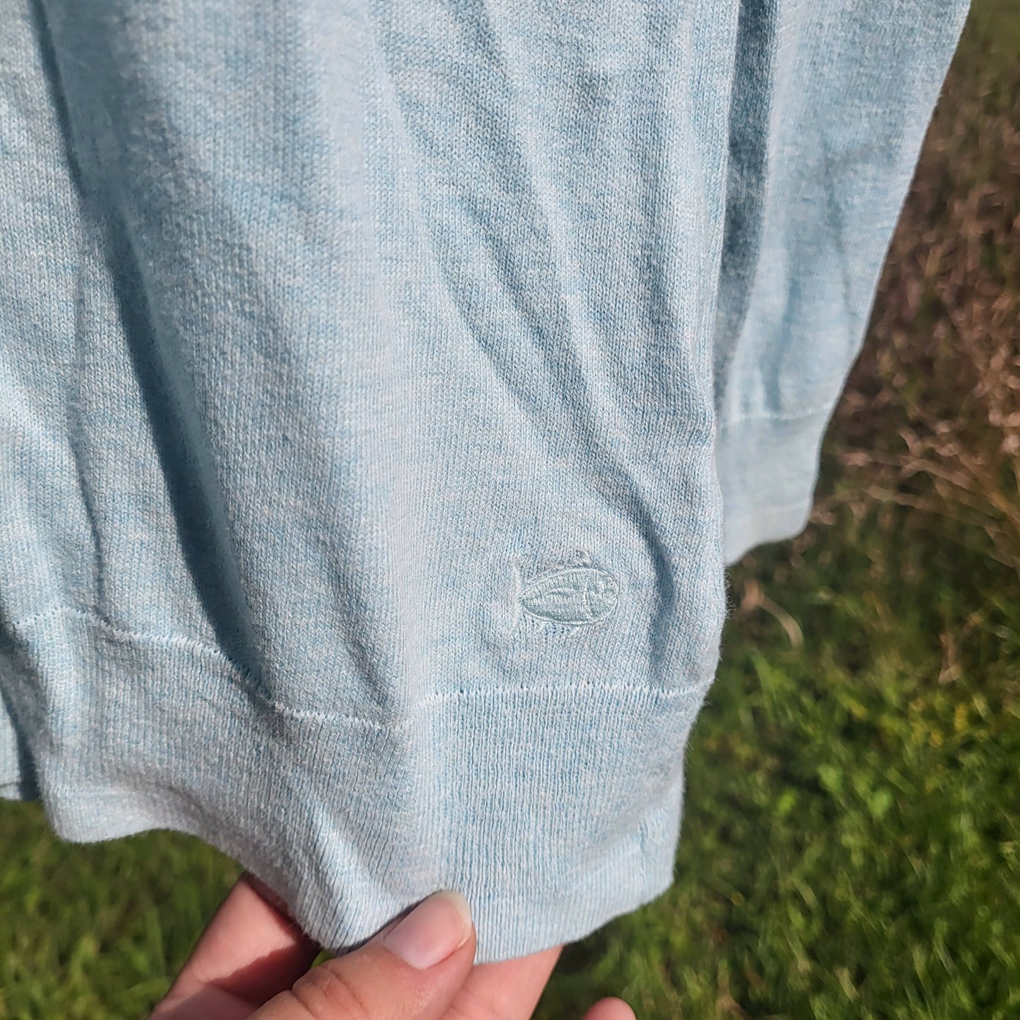 Southern Tide Long Sleeve V-Neck Lightweight Cardigan - /Blue - S