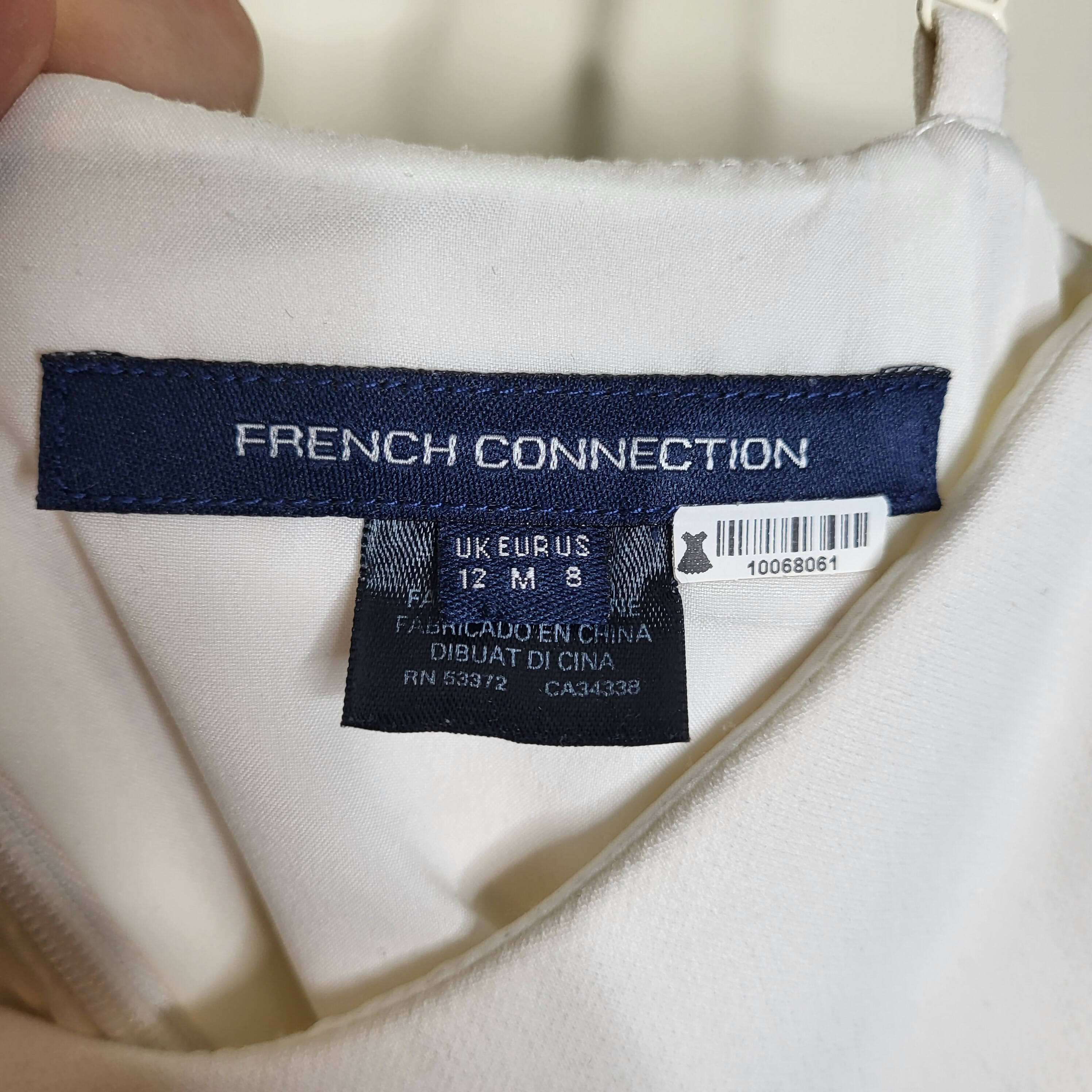 French Connection Whisper Pom Pom Strappy Dress